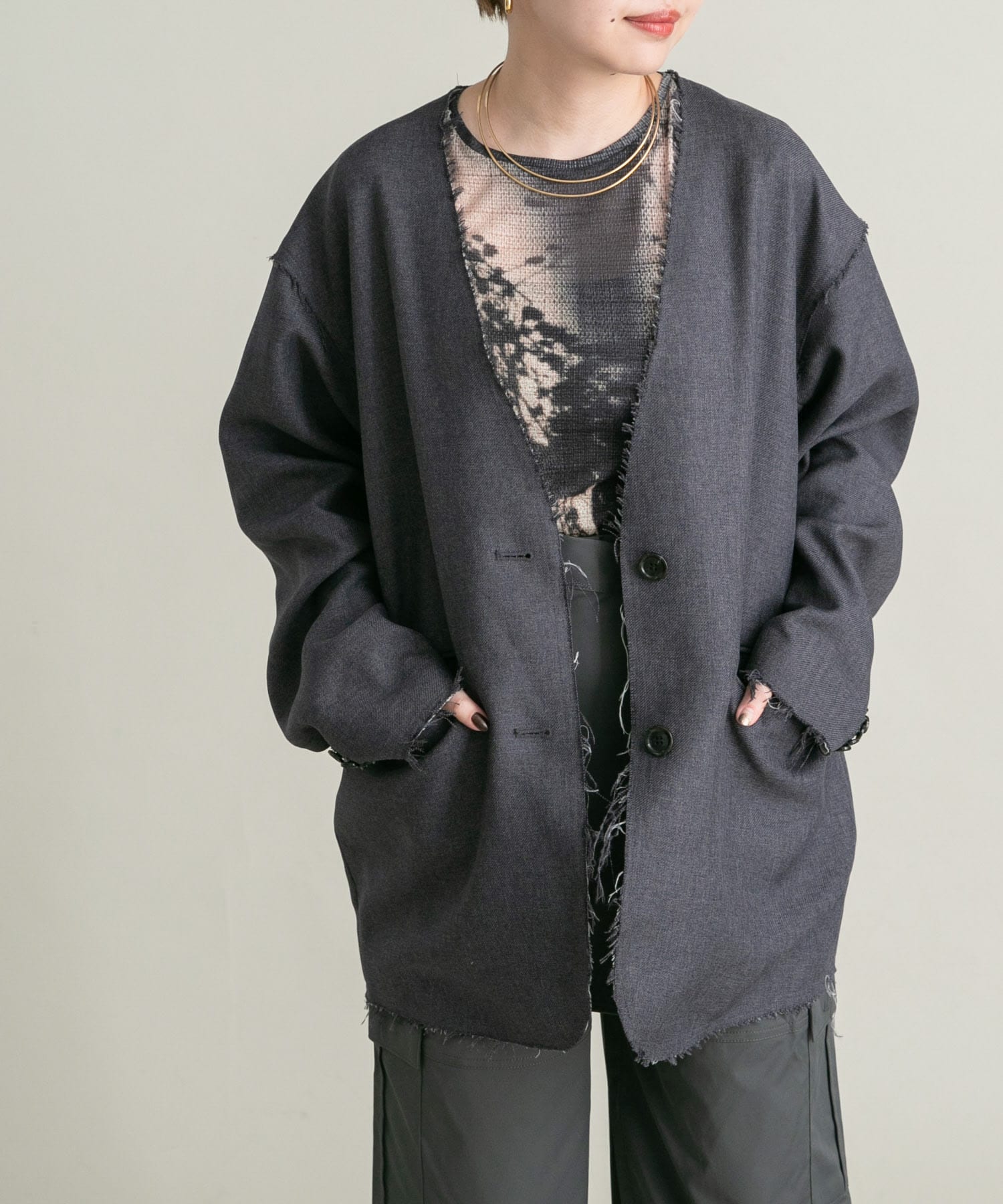 カットオフノーカラージャケット[KB36-27V070]｜URBAN RESEARCH公式