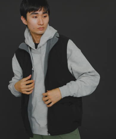 『WEB先行販売』『ユニセックス』Uiscel　フリースライニングZIPルーズベスト