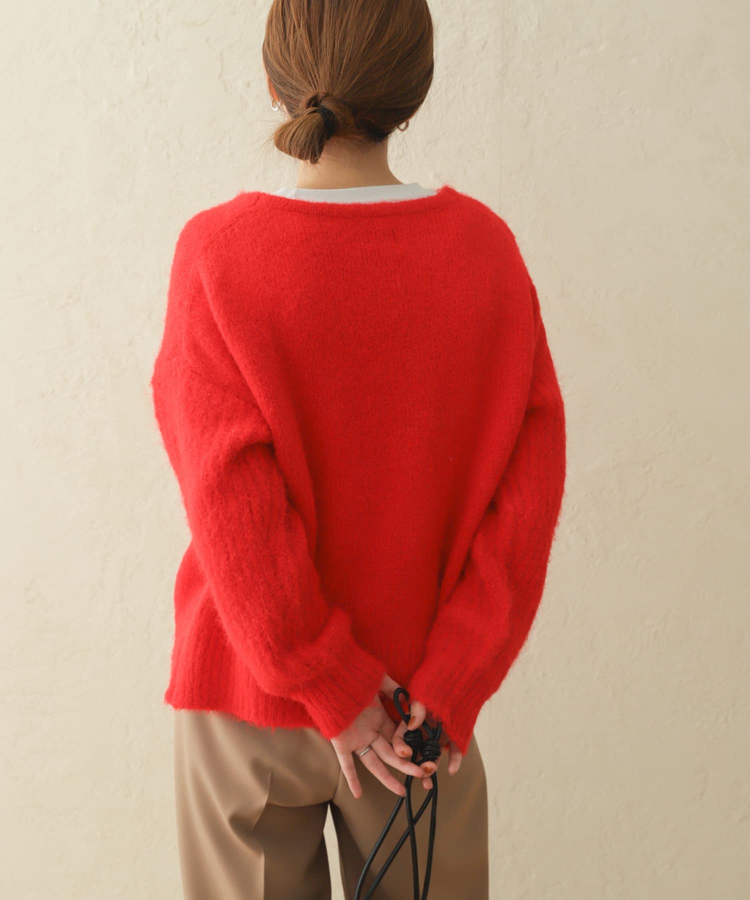 高山都×DOORS』ウールミックスVネックニットプルオーバー[DR36-22U102