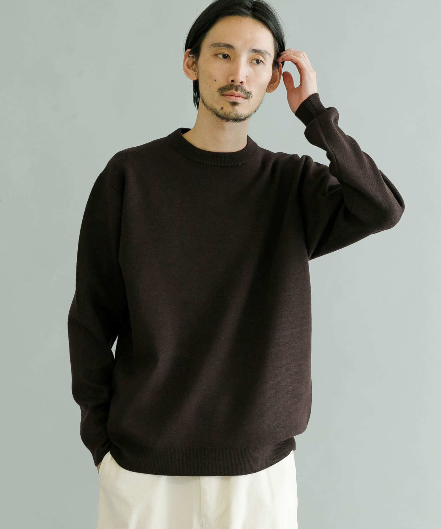 ウォッシャブルクルーネックニット[UR36-12M002]｜URBAN