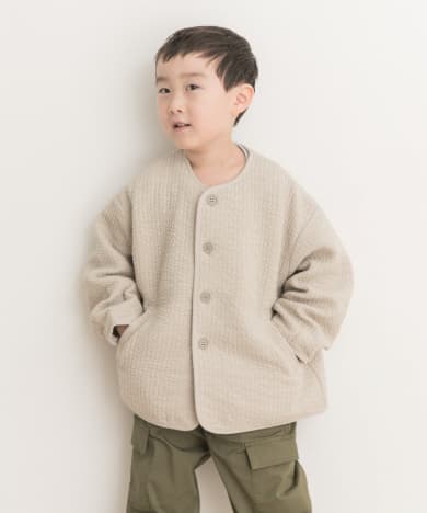 『親子リンク』キルトノーカラージャケット(KIDS)