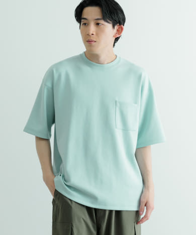 スフレダンボール クルーネック ポケットTシャツ