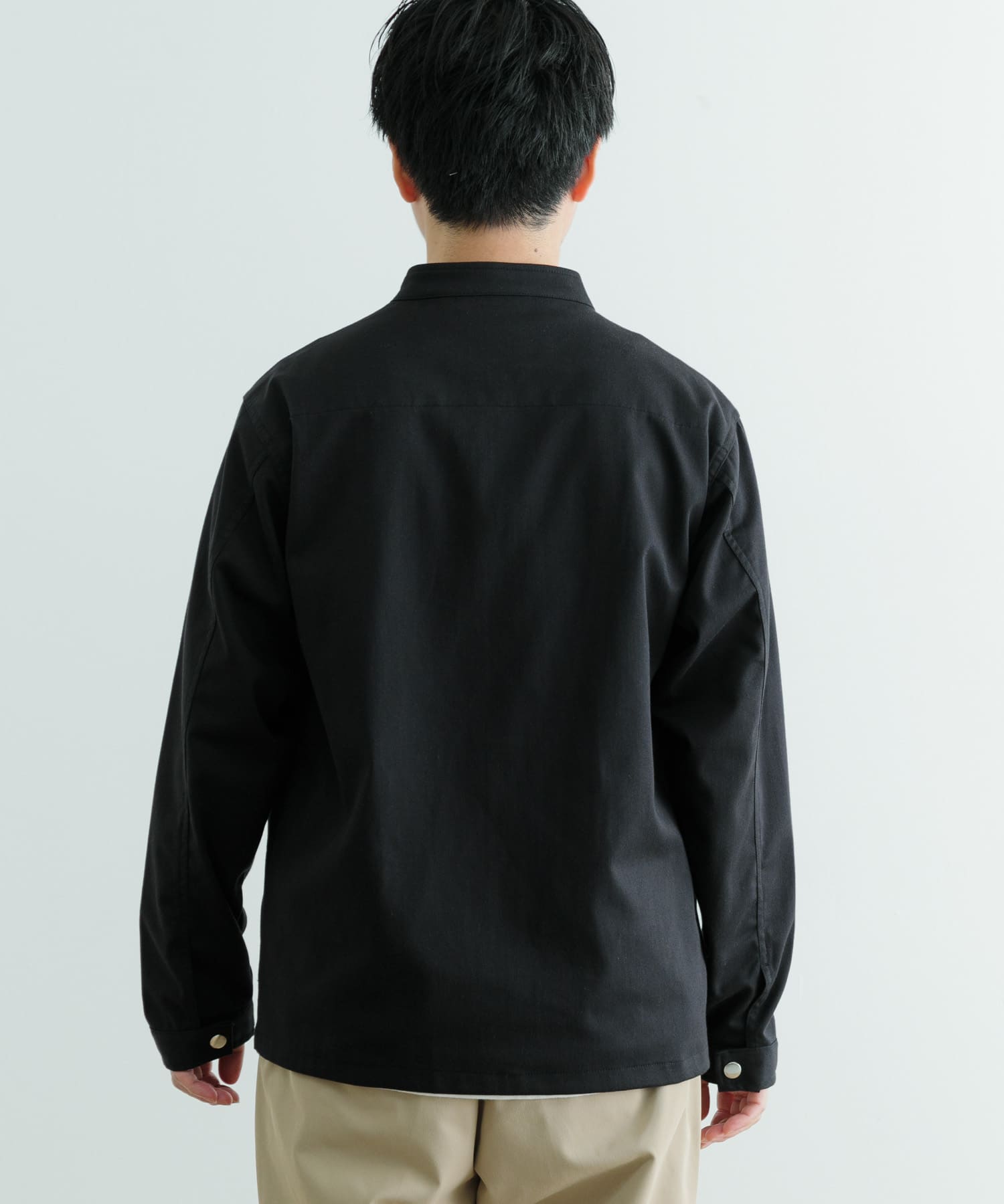 TCストレッチ シングルライダースジャケット[IT44-17C018