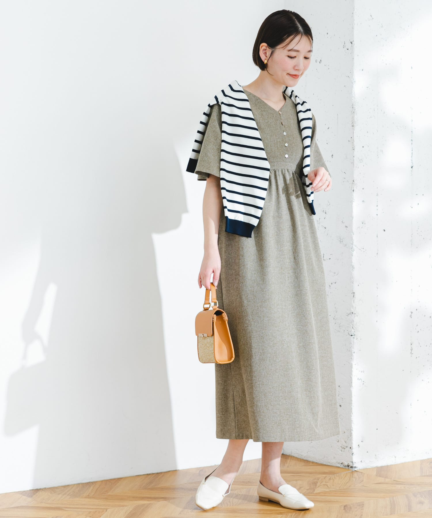 UR TECH DRYLUXE』F by ROSSO ウエストマークワンピース[RA45-26Y502 UR TECH DRYLUXE』F by ROSSO ウエストマークワンピース[RA45-26Y502