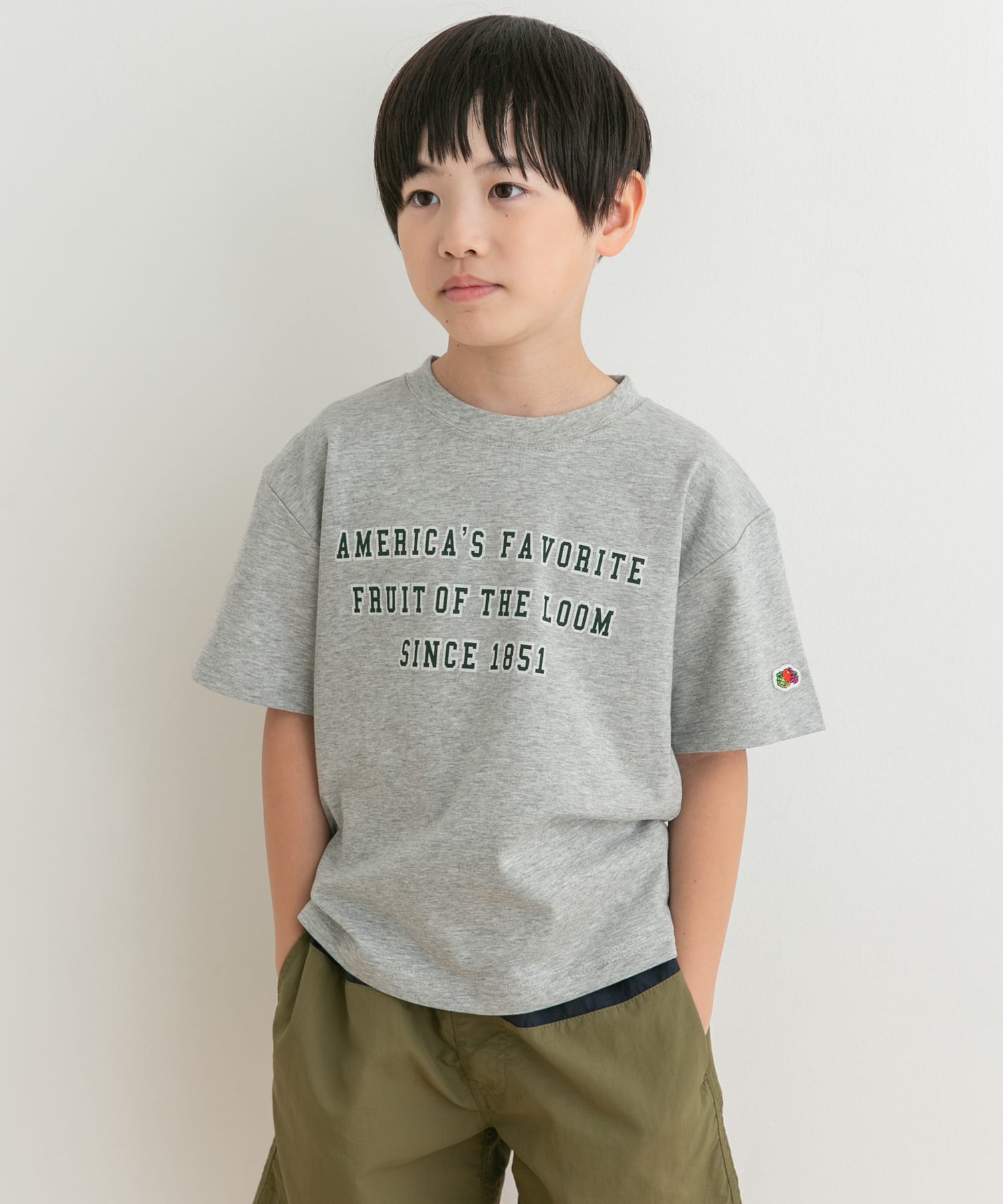 人気商品・限定商品ばかりの「超得 半額福袋」が販売開始 OF 別注』FRUIT THE ロゴプリントTシャツ(KIDS)[DR45 LOOM×DOORS ミュージシャン