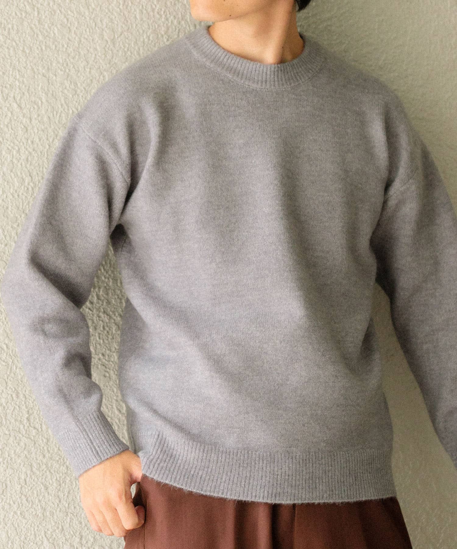 【数量は多】 クルーネック メランジニット プルオーバー[IT47-12B014]｜URBAN トップス