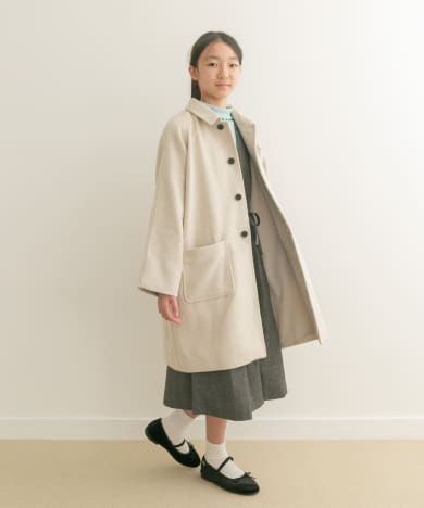 『WEB/一部店舗限定』ステンカラーウール混コート(KIDS)