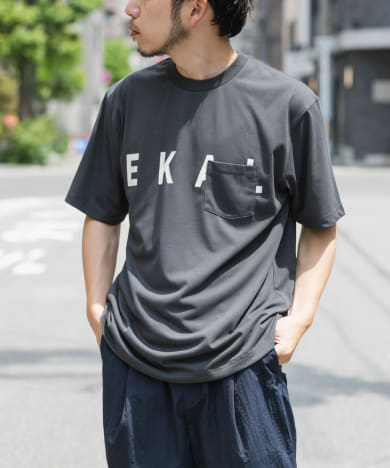 『UR TECH ひやサラクール』 ロゴプリントポケットTシャツ