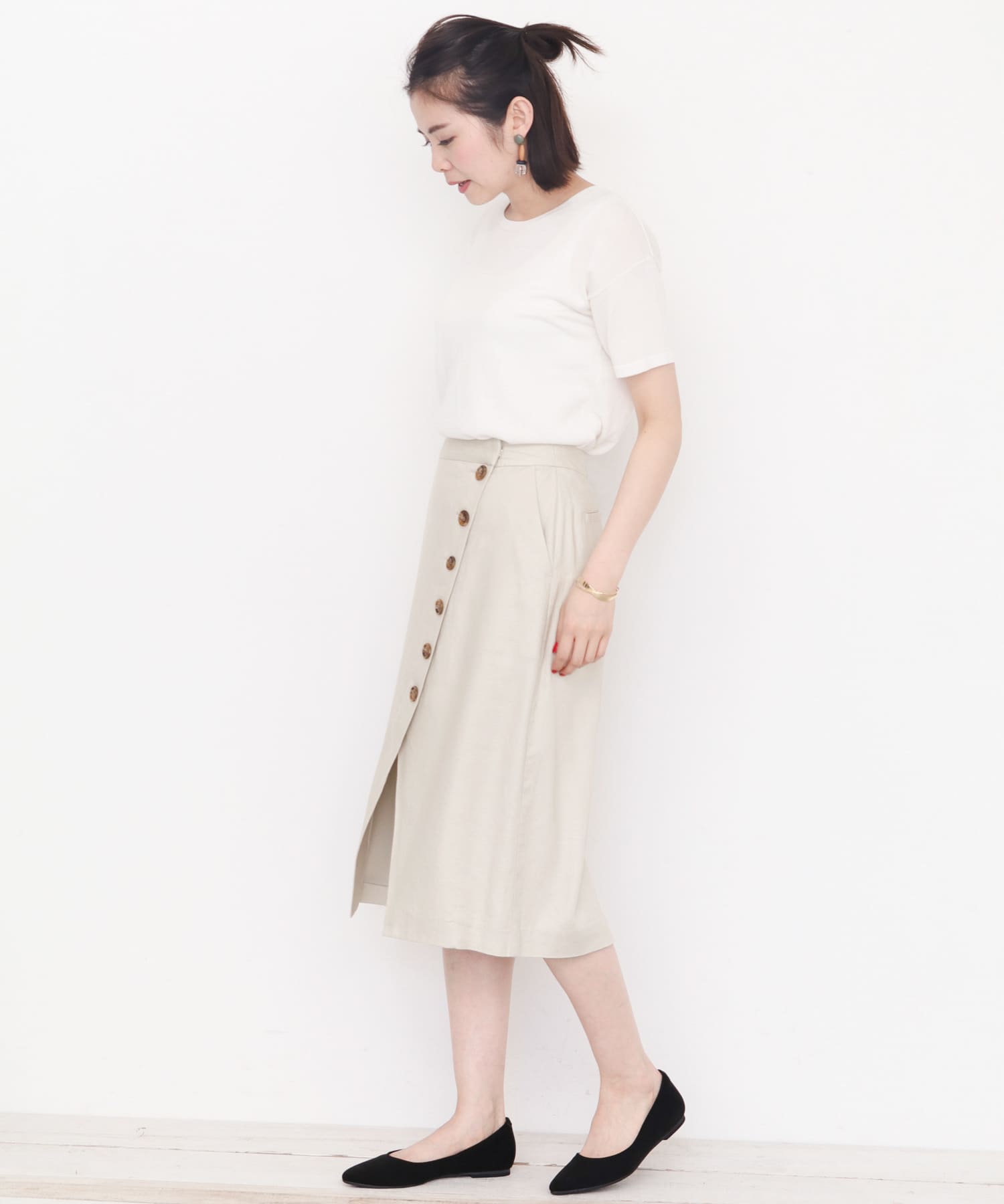 ラップ風フロント釦スカート∴[LA85-25T012]｜URBAN RESEARCH公式