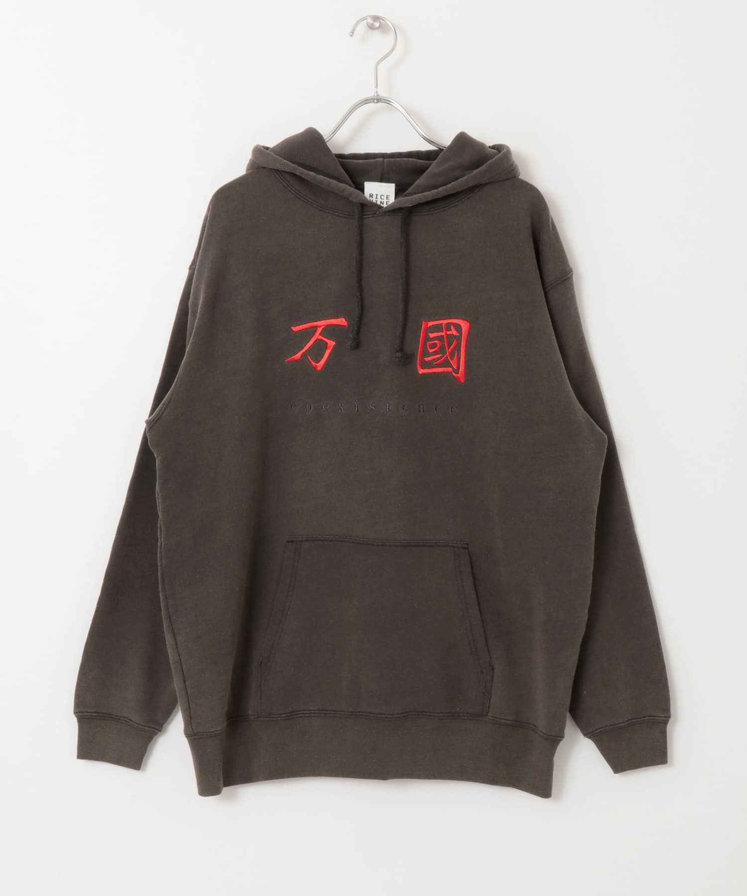 RICE NINE TEN BLEACHED COEXISTENCE HOODIE[PK-COX-SM06]｜URBAN