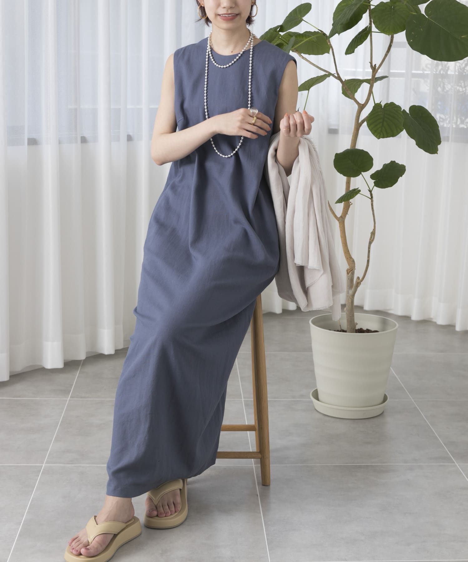 麻混ストレートロングワンピース Ur15 26x011 Urban Research公式ファッション通販