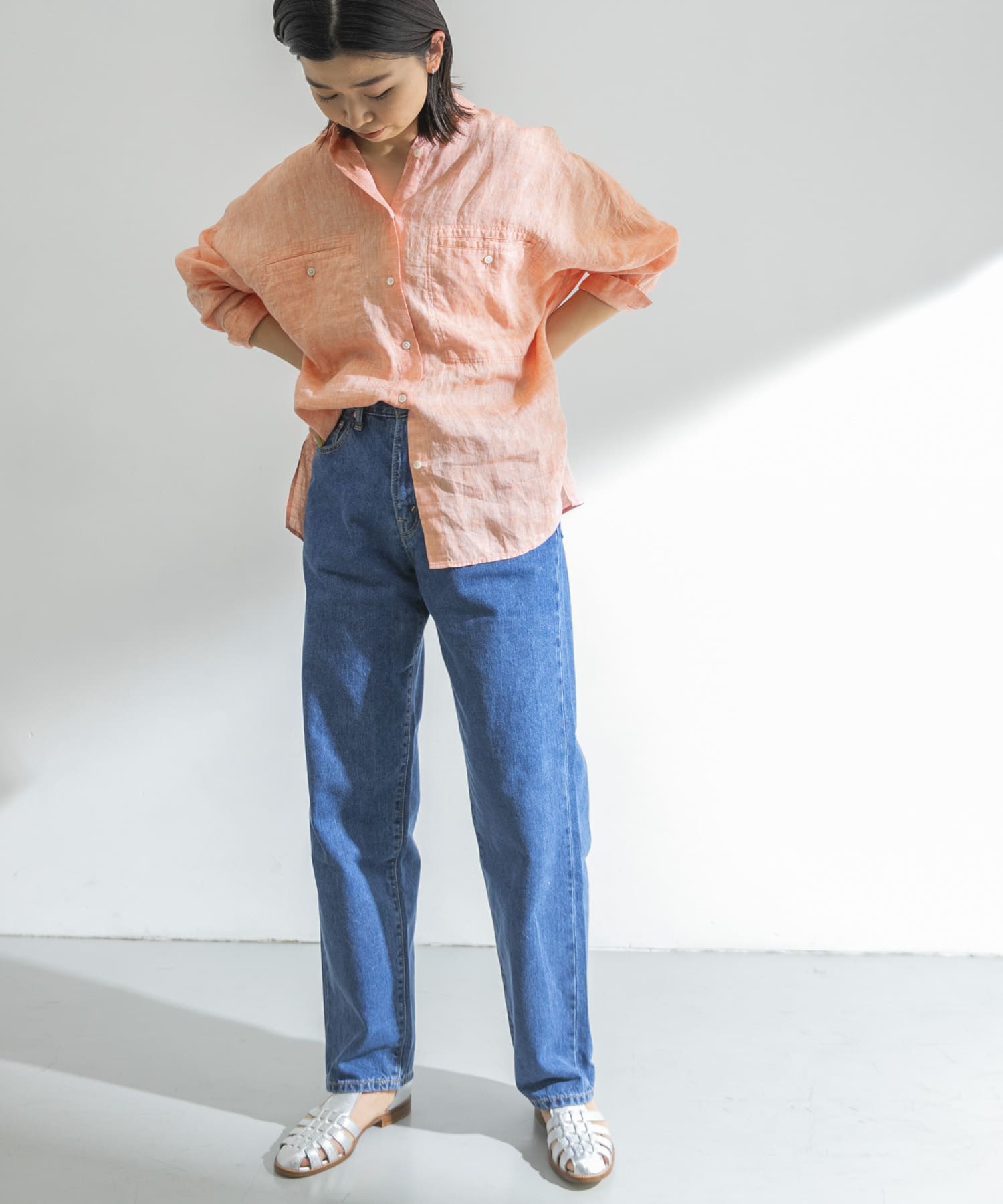 ユニセックス』スーピマ DENIM PTワイド #BOB by SHIOTA[UR24-14B003 
