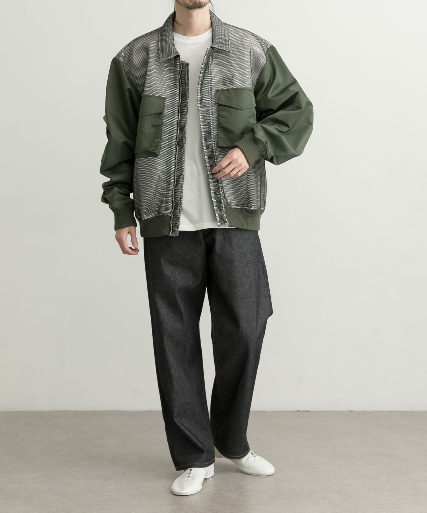 sacai 22SS ヒッコリー ブルゾン ジャケット 3／MA-1 デニム