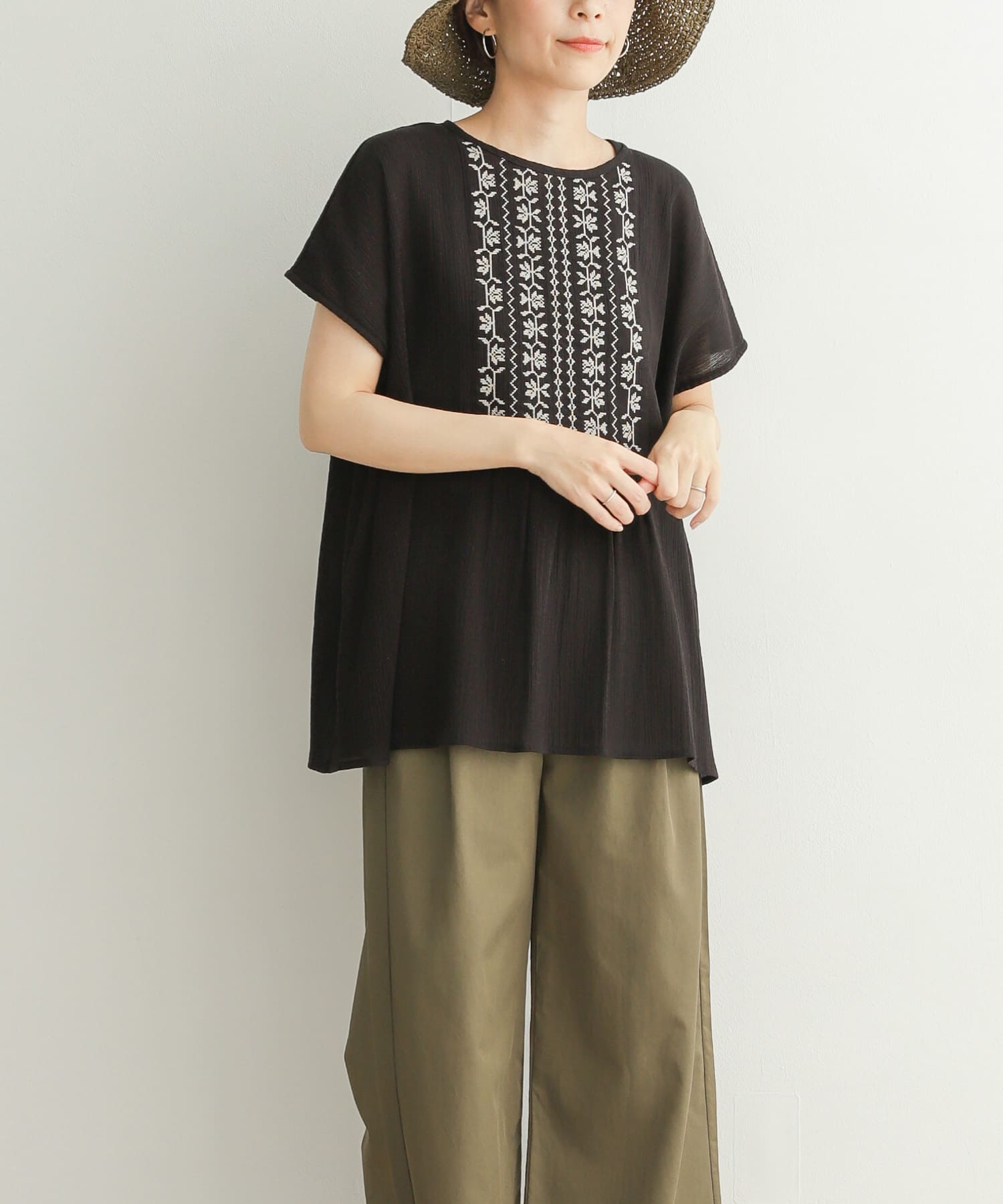 クロスステッチ刺繍フレンチブラウス[DR25-23E116]｜URBAN RESEARCH公式ファッション通販