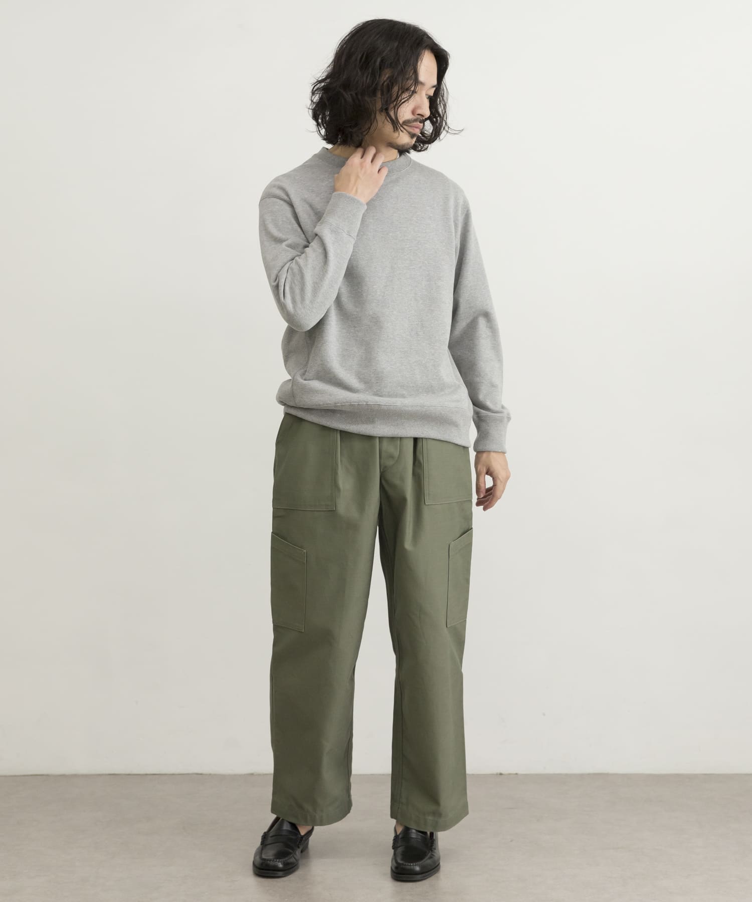 バックサテンUTILITY TROUSERS by SHIOTA[UR26-14B007]｜URBAN