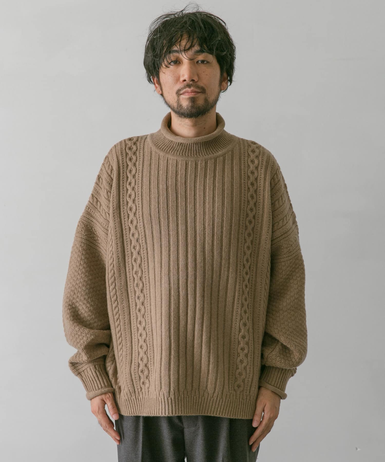 YASHIKI Shizuku Curl High Neck Knit[YSK22AWKN12DM27]｜URBAN 