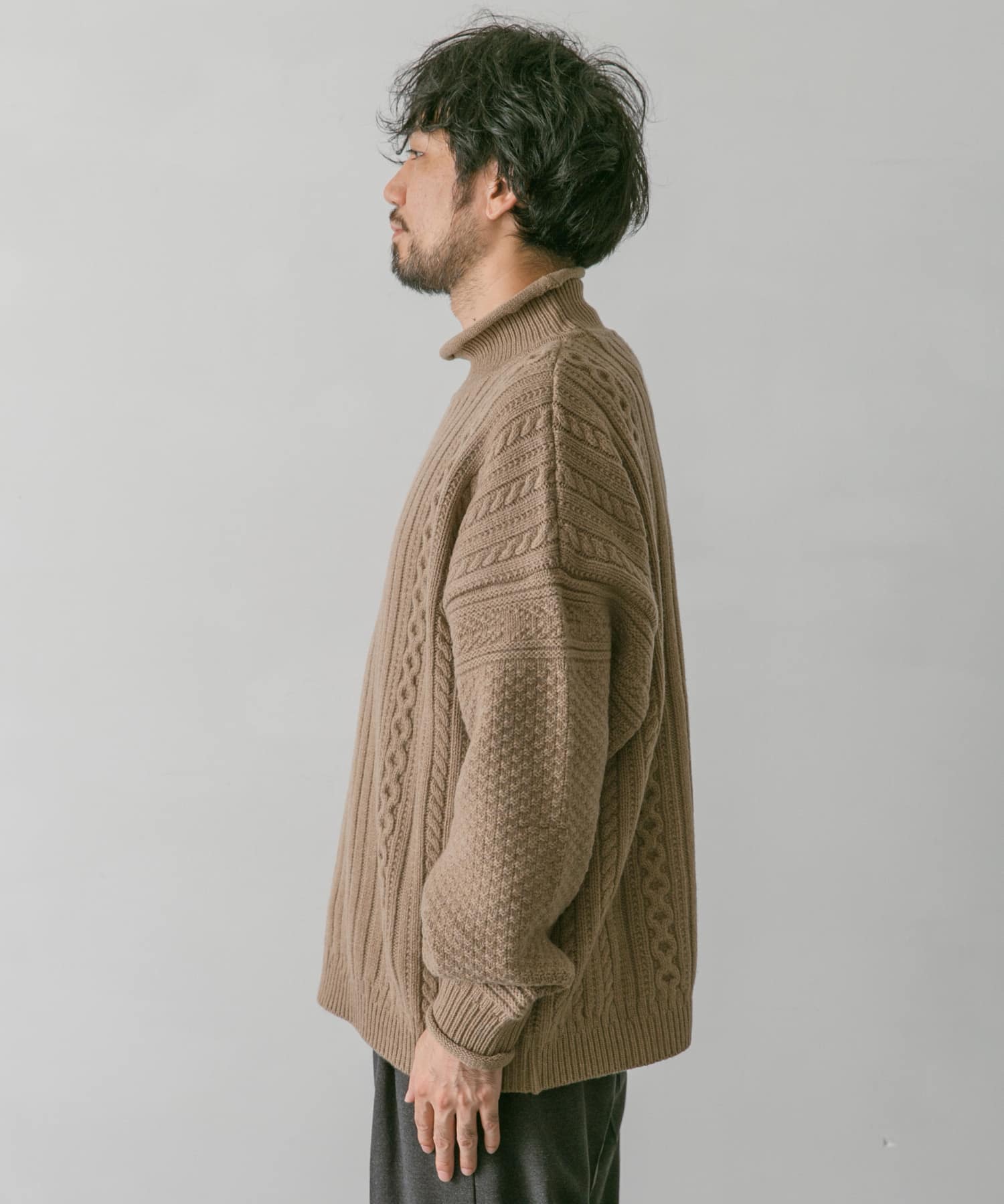 YASHIKI Shizuku Curl High Neck Knit[YSK22AWKN12DM27]｜URBAN 