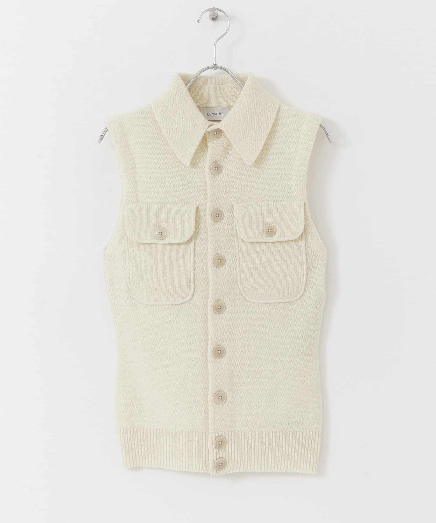 LEMAIRE SLEEVELESS FITTED CARDIGAN[KN667LK107-UL26]｜URBAN
