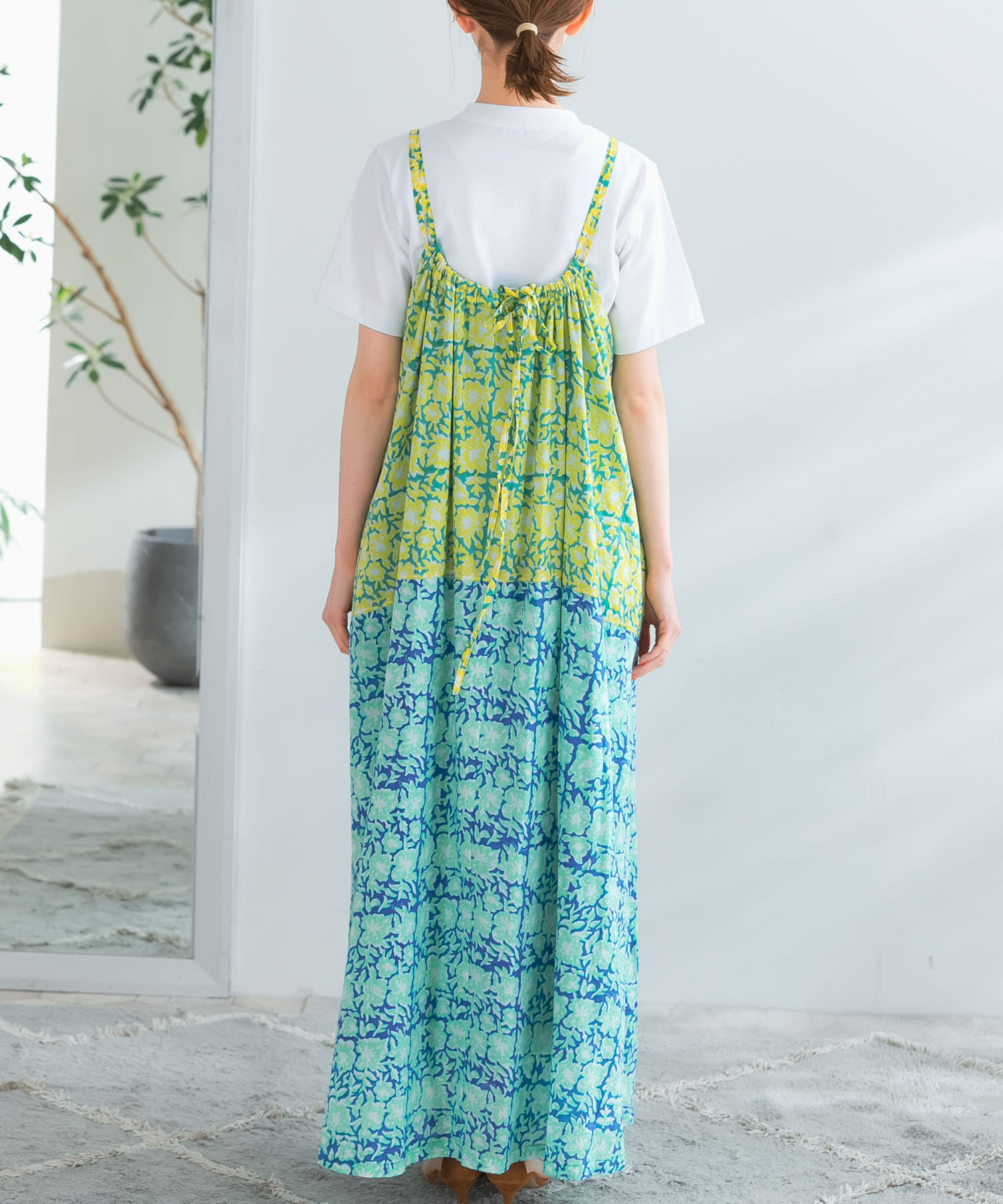 sara mallika BLOCKFLOWERPRTCAMIDRESS[020531SK1-RL35]｜URBAN 