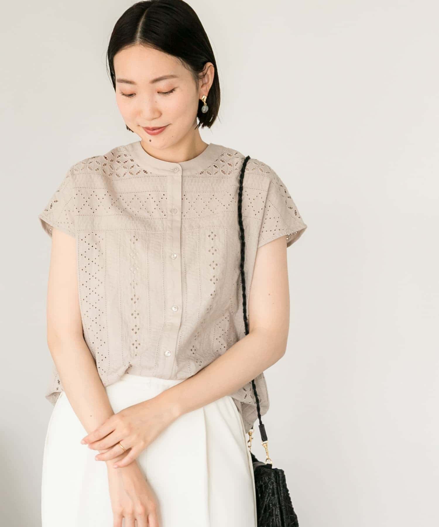 バンドカラーコットンレースシャツ[LA35-23R005]｜URBAN RESEARCH公式