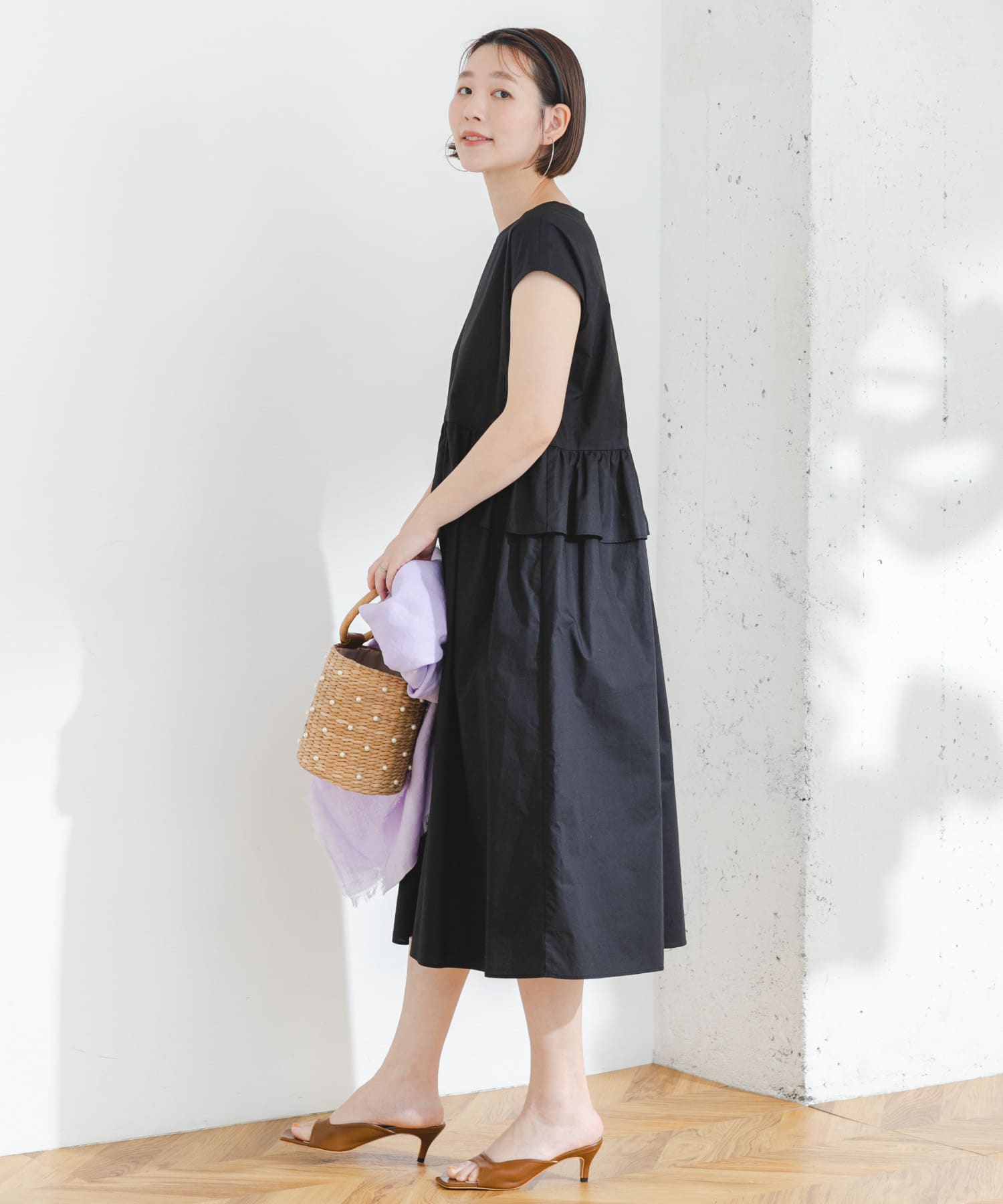 F by ROSSO ギャザー切替フレンチワンピース[RA35-26F504]｜URBAN