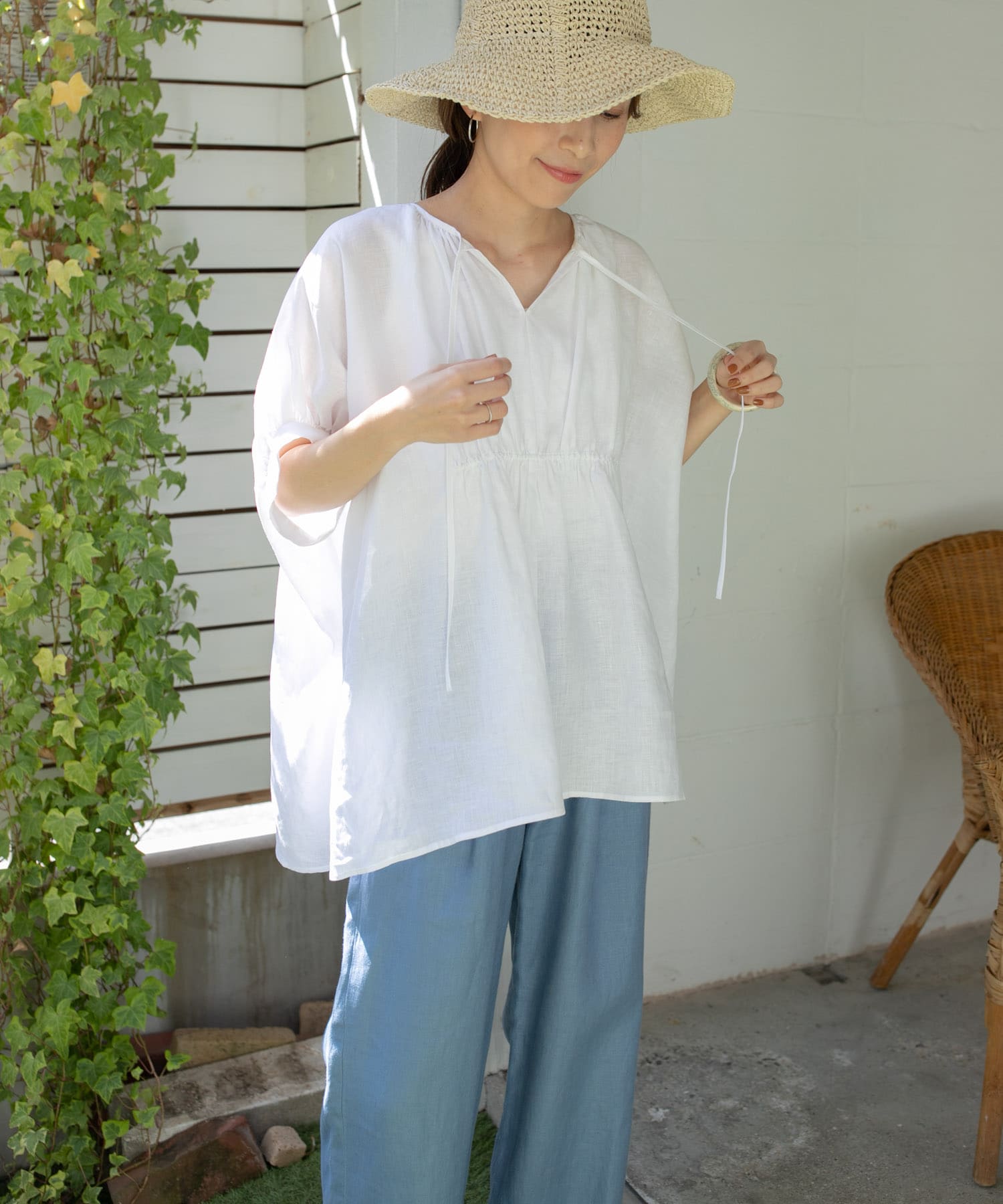 リネンギャザーブラウス[DR35-23T120]｜URBAN RESEARCH公式 
