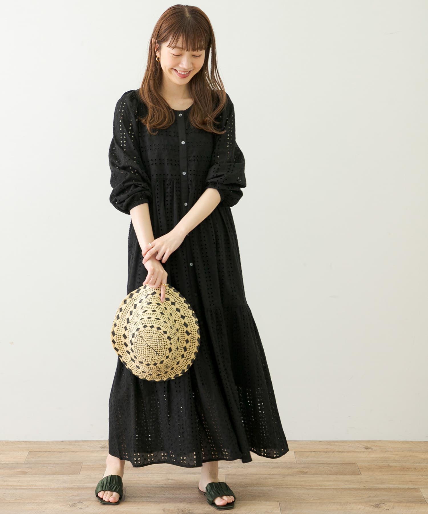 MIXカットワークコットンレースワンピース[LA35-26R607]｜URBAN 