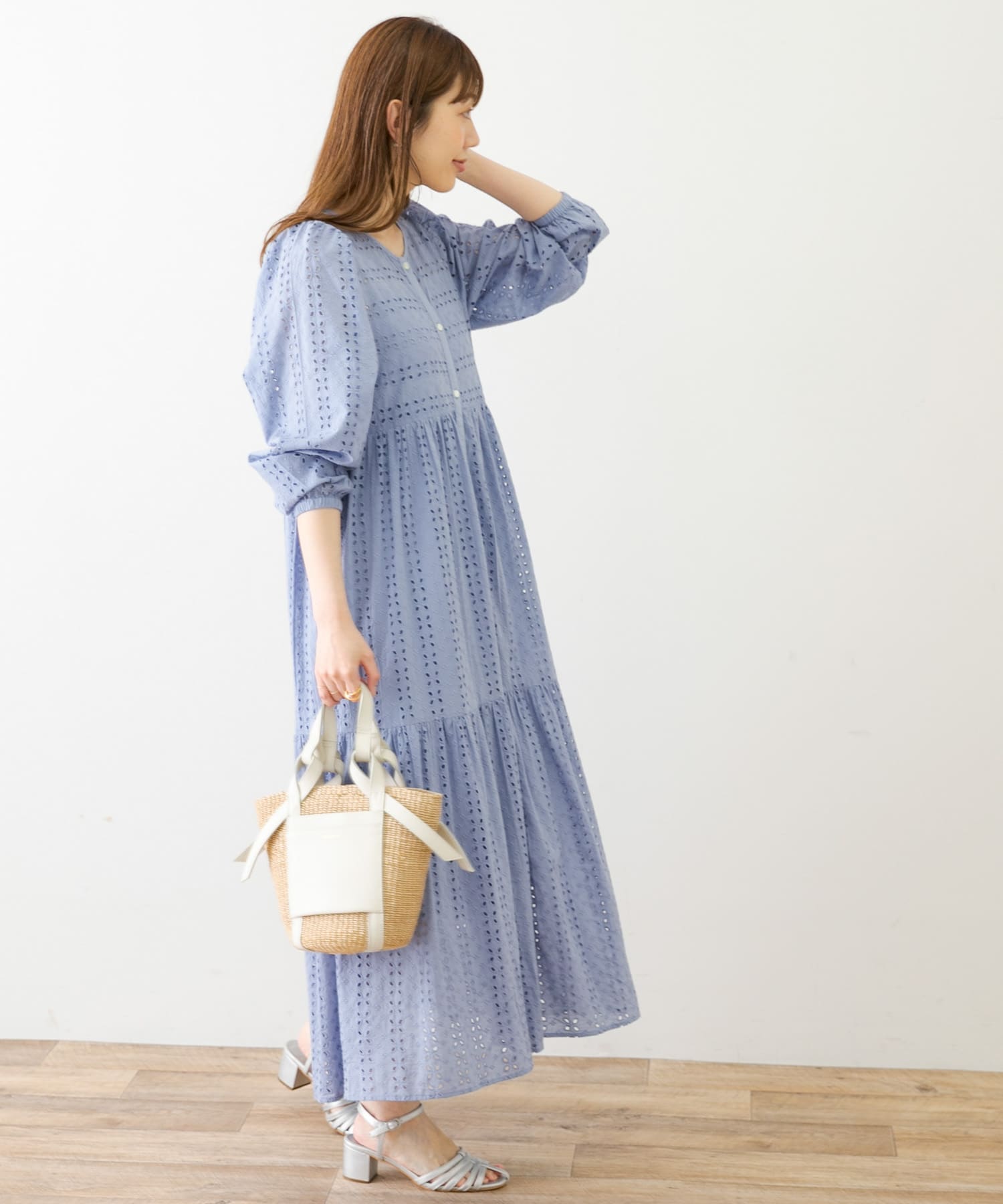 MIXカットワークコットンレースワンピース[LA35-26R607]｜URBAN 