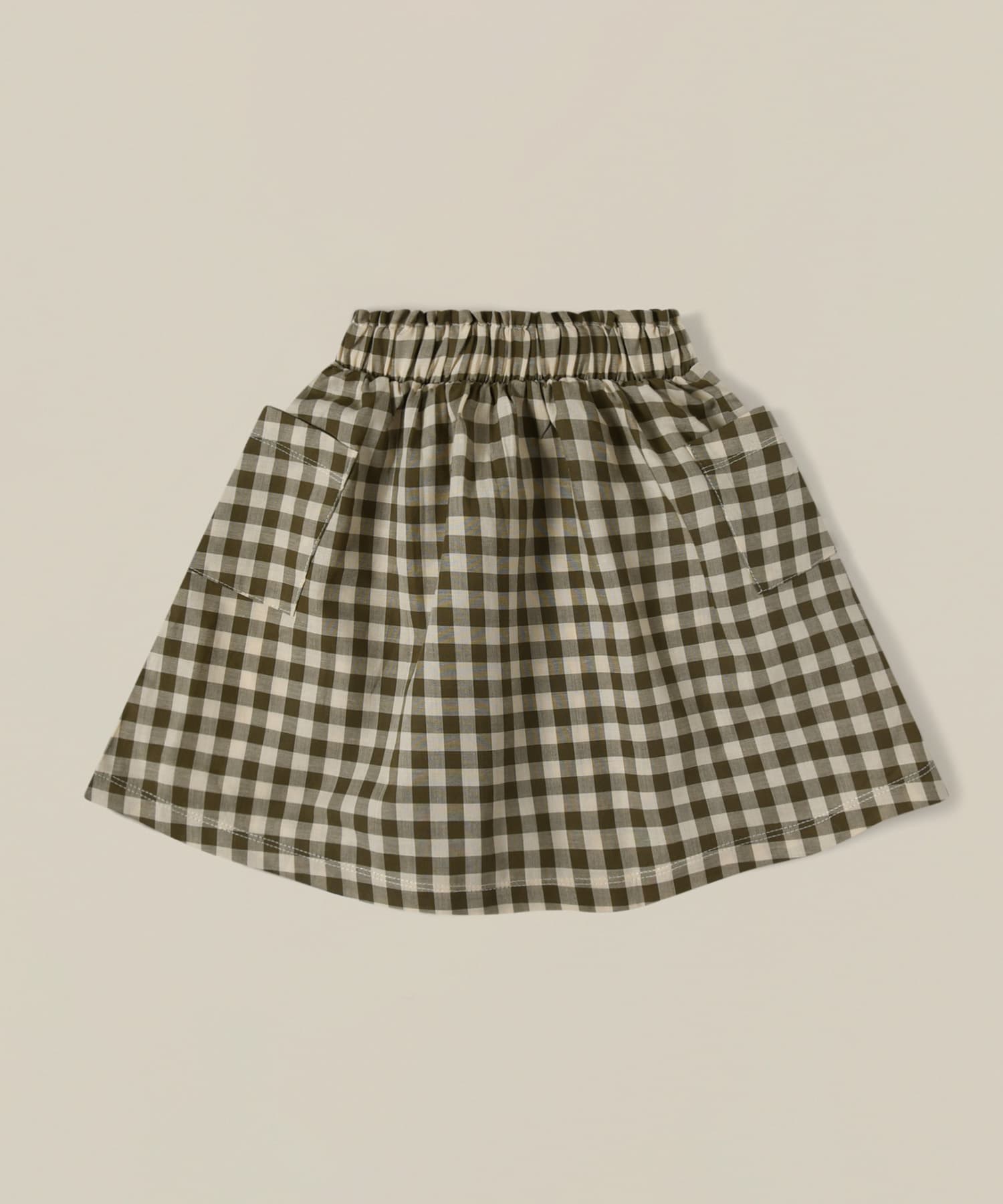 organiczoo Olive Gingham Tutti Skirt2-3Y