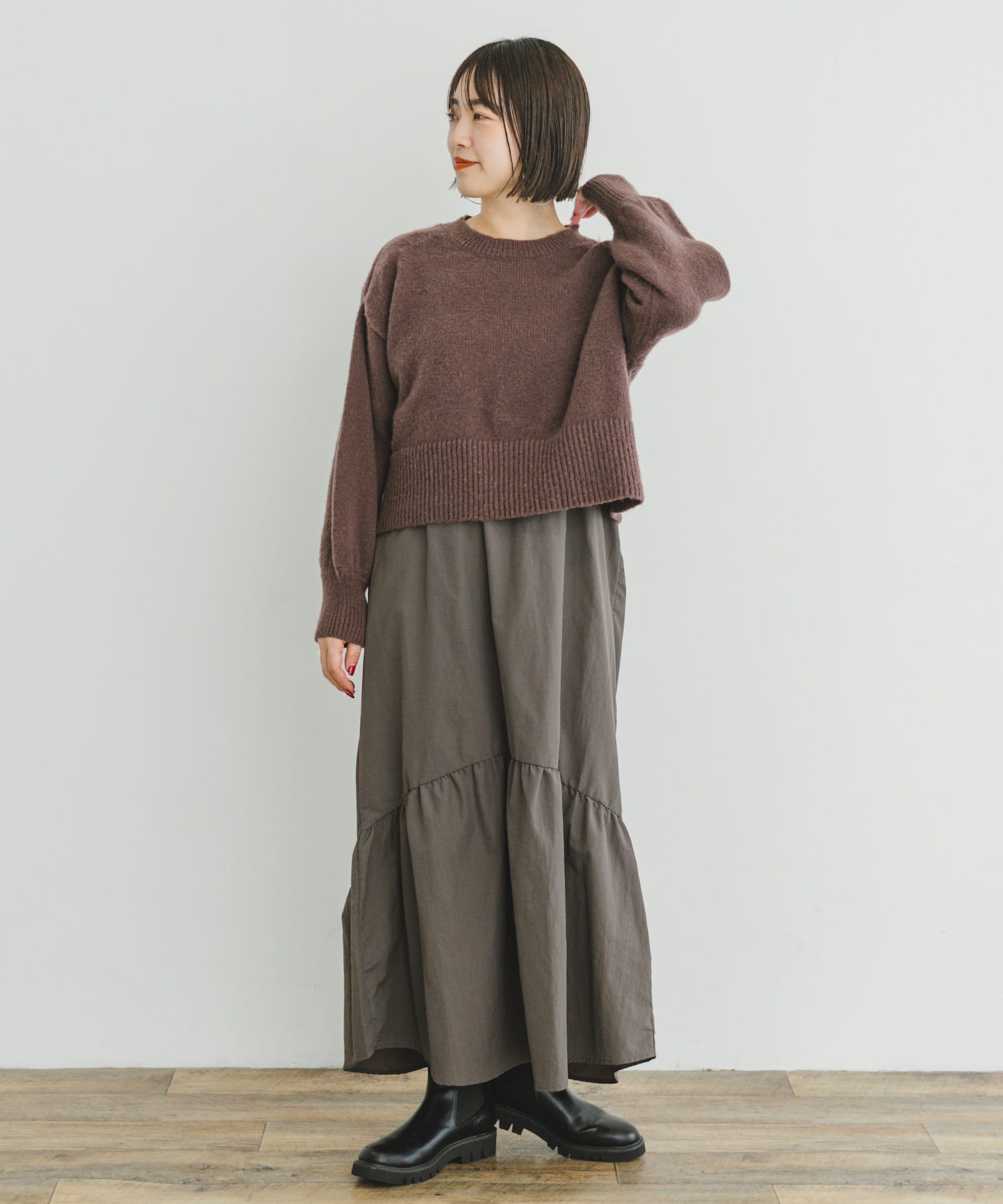 洗濯可』クルーネックニット×キャミワンピース[IT37-26A005]｜URBAN 