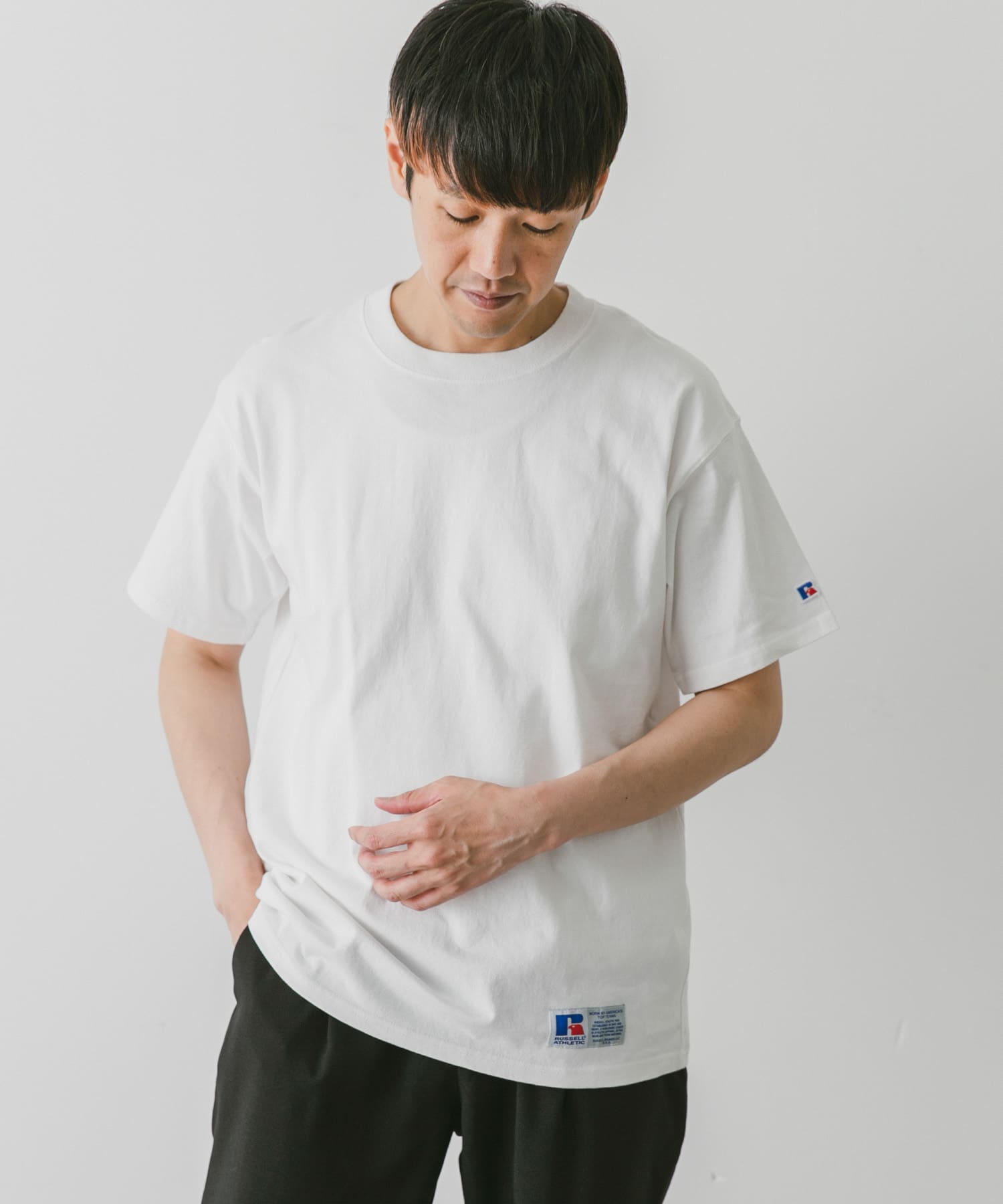 別注』RUSSELL ATHLETIC×DOORS USA Cotton Basic Tee[RJ-1037-DM35 ...