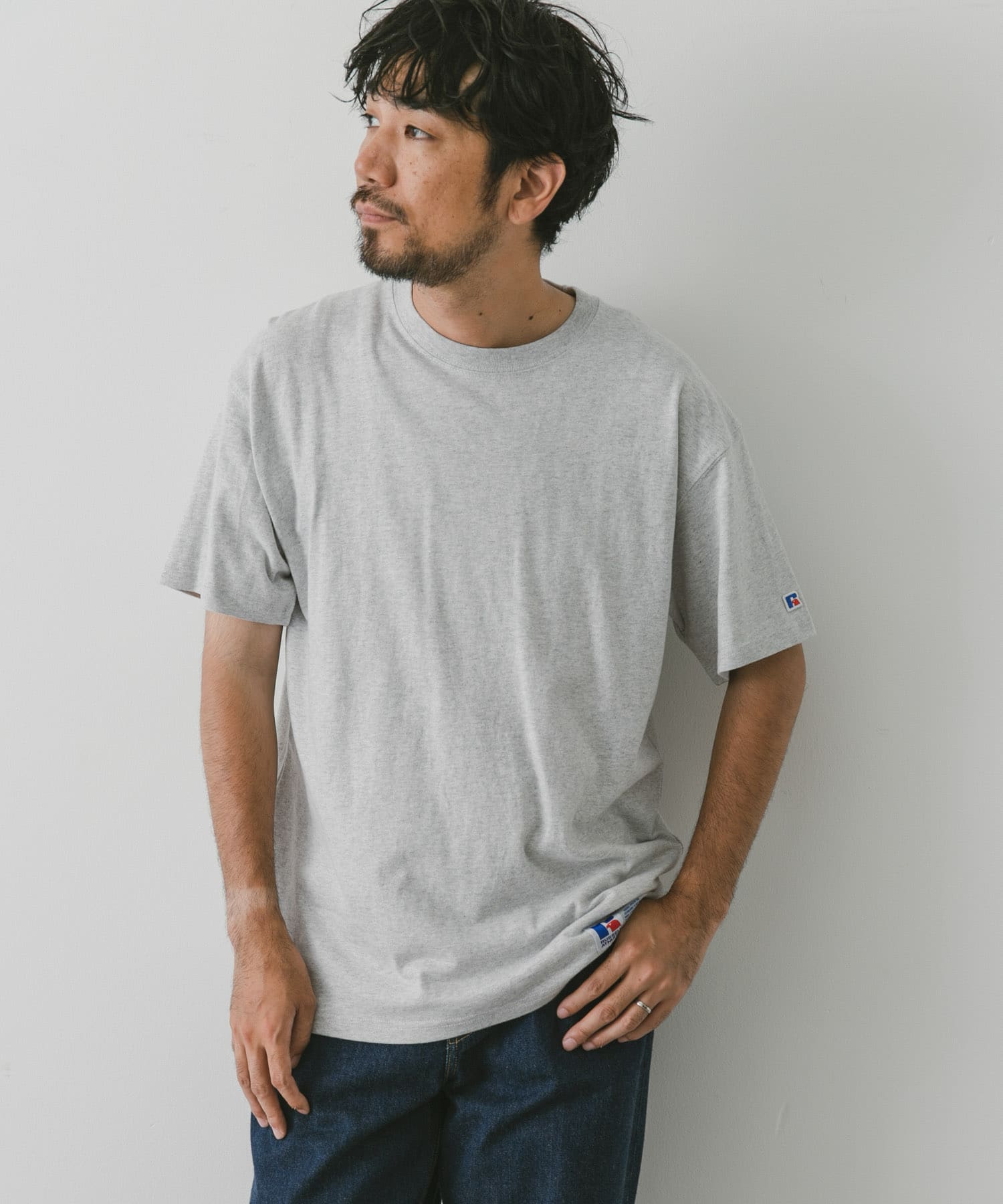 別注』RUSSELL ATHLETIC×DOORS USA Cotton Basic Tee[RJ-1037