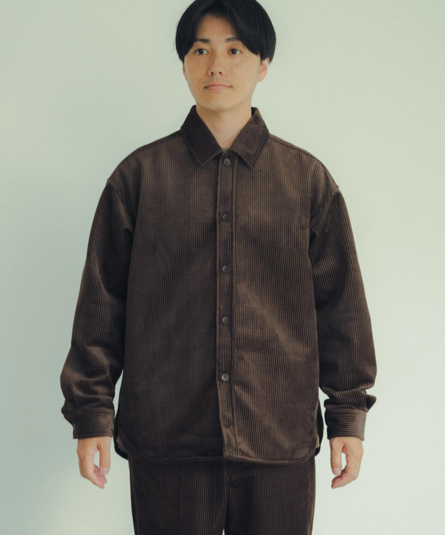 裏フリース ボンディングコーデュロイシャツ[IT37-13B003]｜URBAN