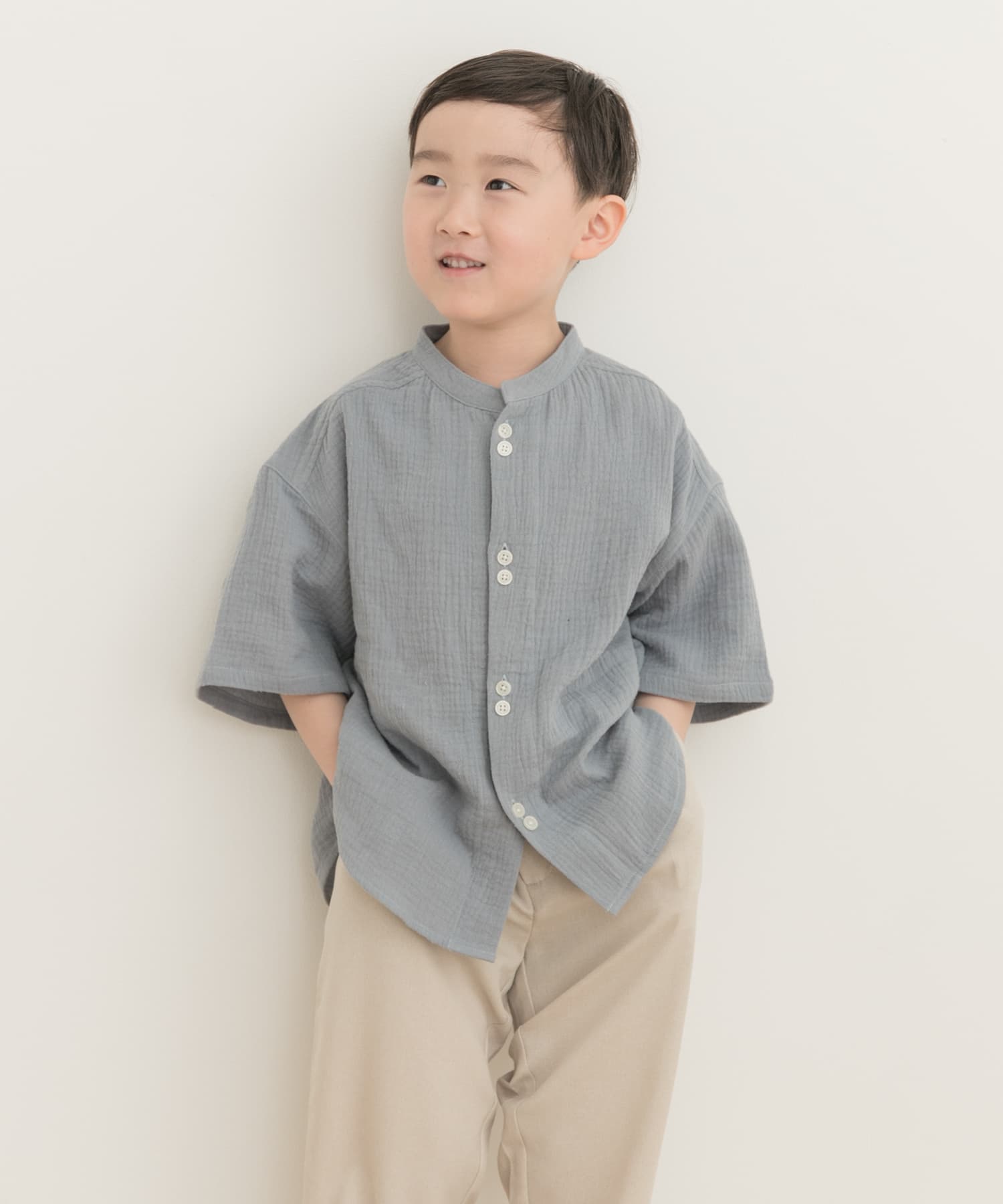 Wガーゼバンドカラーシャツ(KIDS)[DR45-33B169]｜URBAN RESEARCH