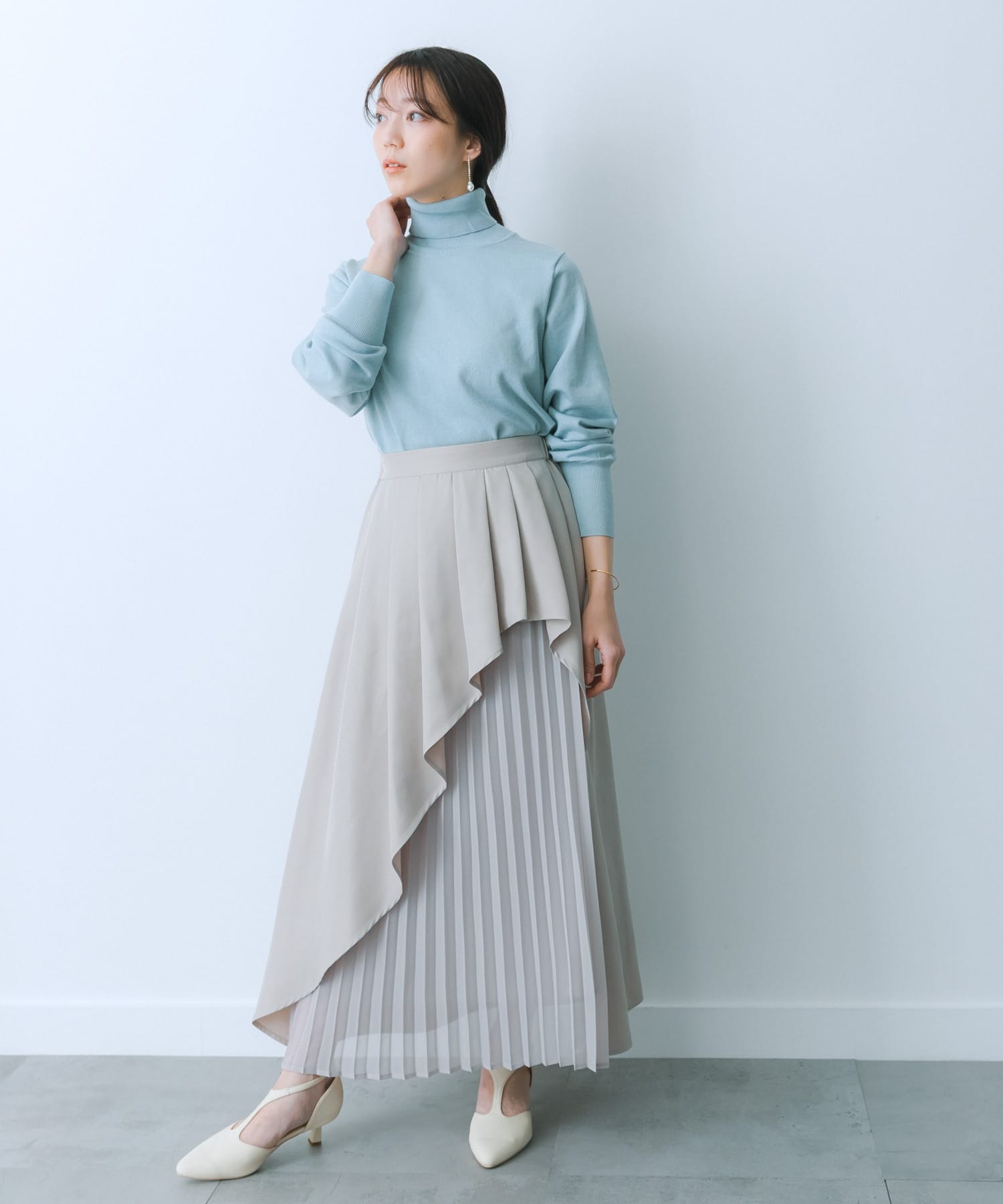 HEYUMM シアープリーツレイヤードスカート[AH44-25H009]｜URBAN 