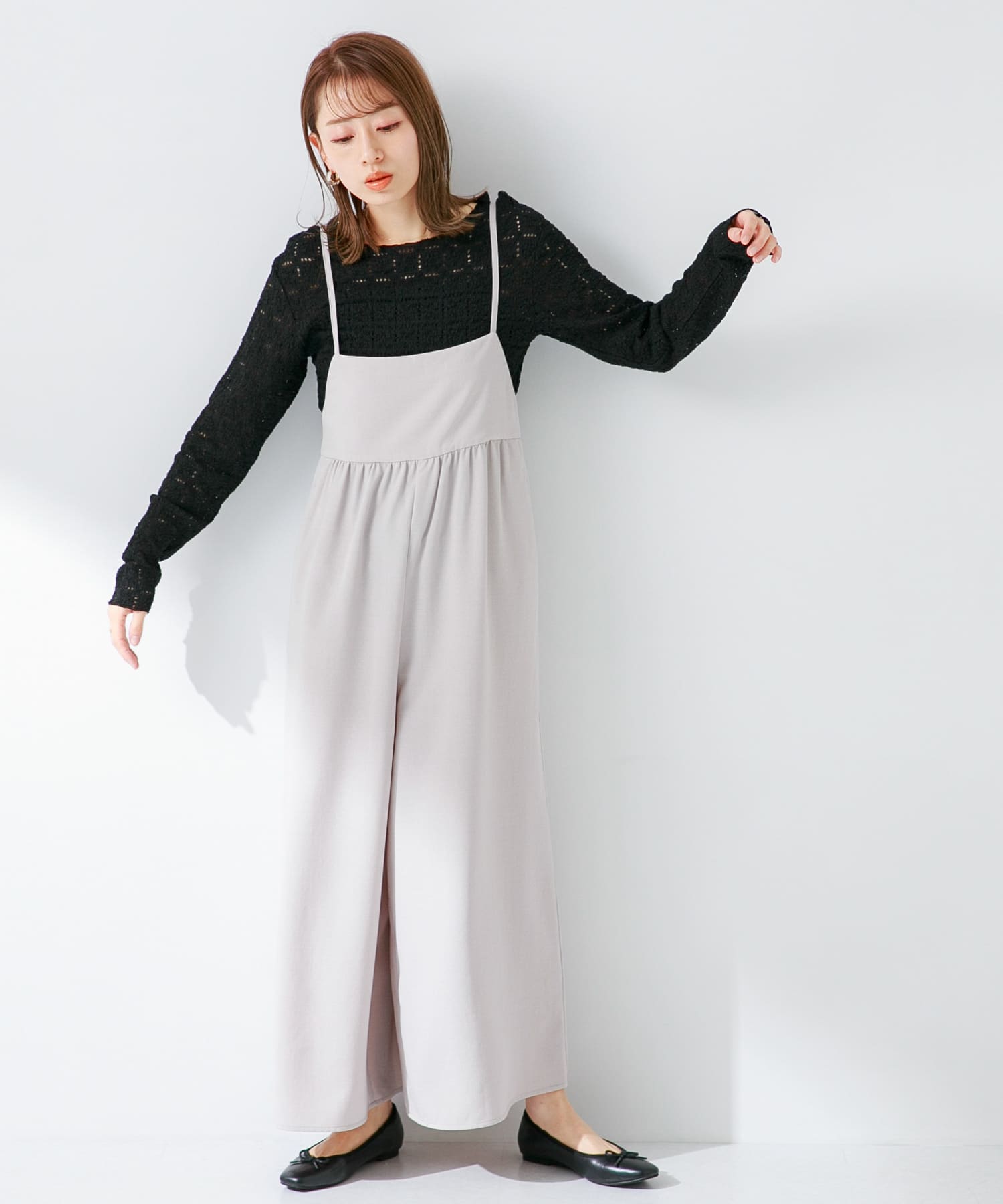 UR TECH DRYLUXE』ギャザーワイドサロペット[LA44-24T801]｜URBAN 