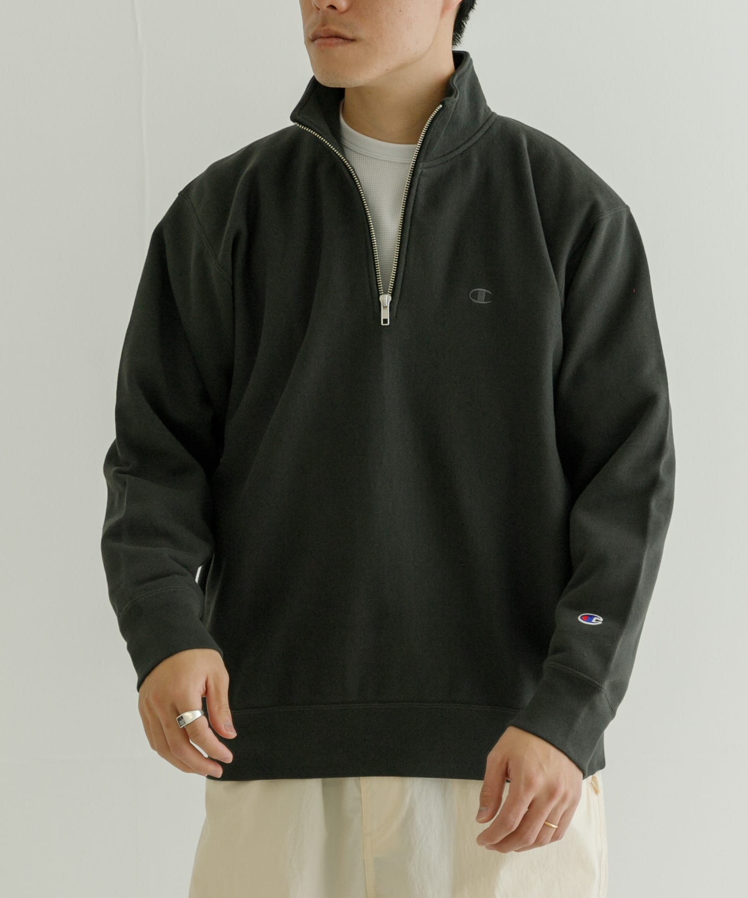 70s Champion Reverse Weave “USAFA” Harf-Zip Hoodie 70年代