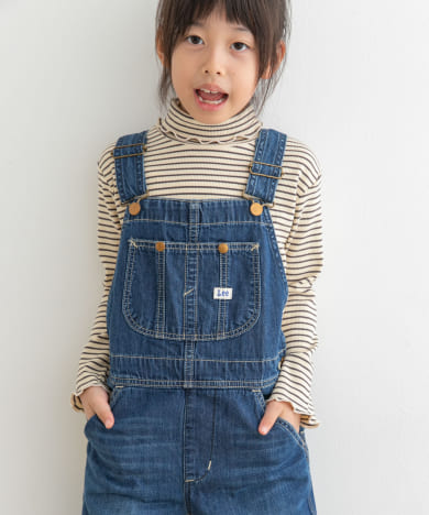 『WEB/一部店舗限定サイズ』ボーダーフリルリブタートルネック(KIDS)