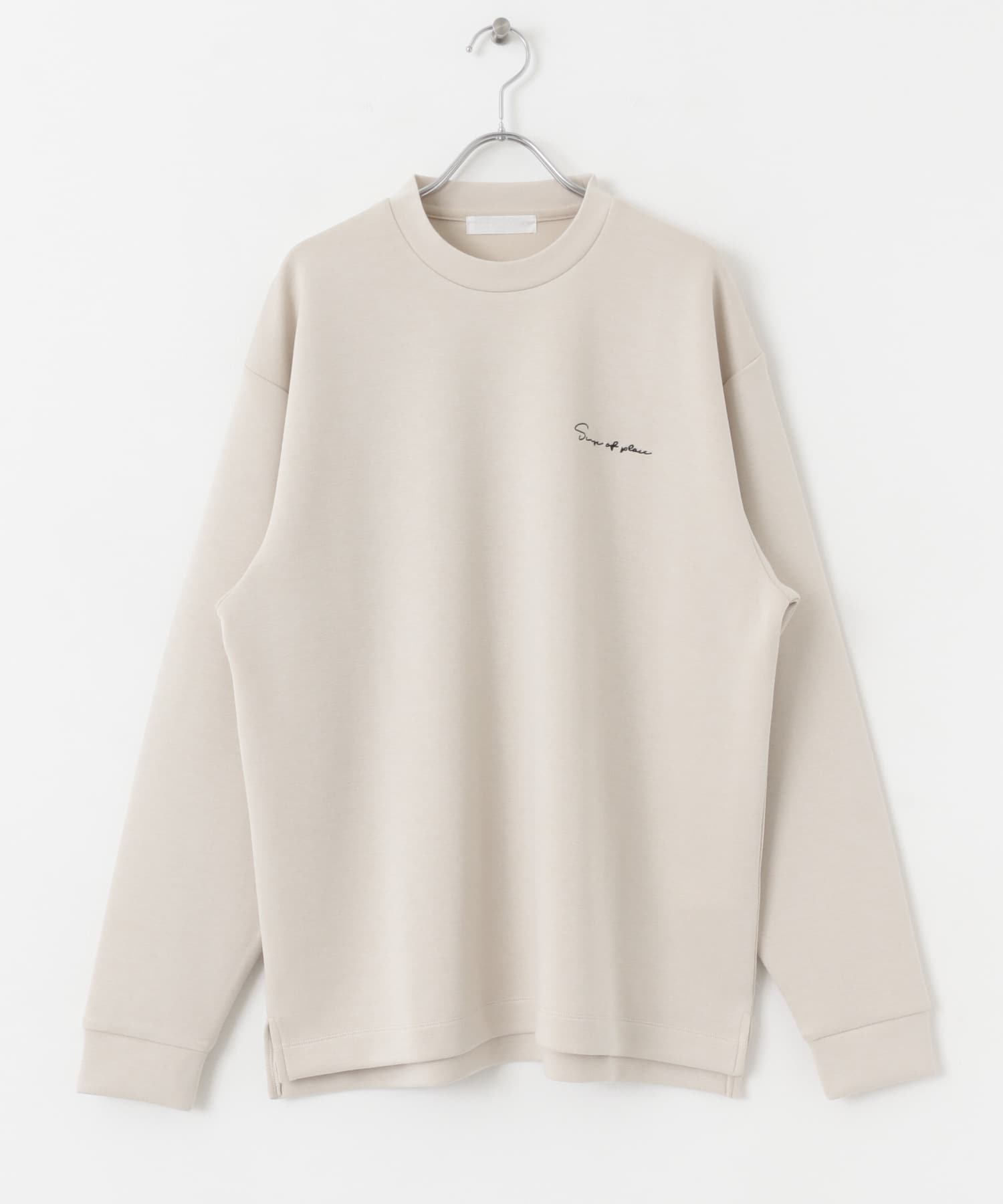 ユニセックス』シシュウダンボールポンチロングスリーブ Tシャツ