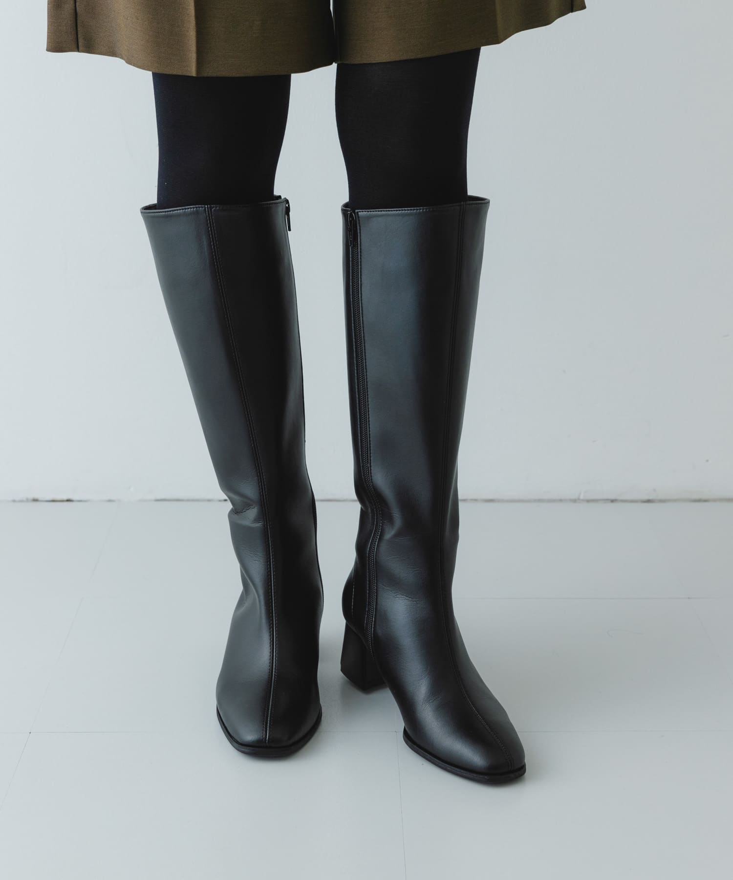 MADE IN JAPAN』5.5センチスクエアトゥロングブーツ[XX47