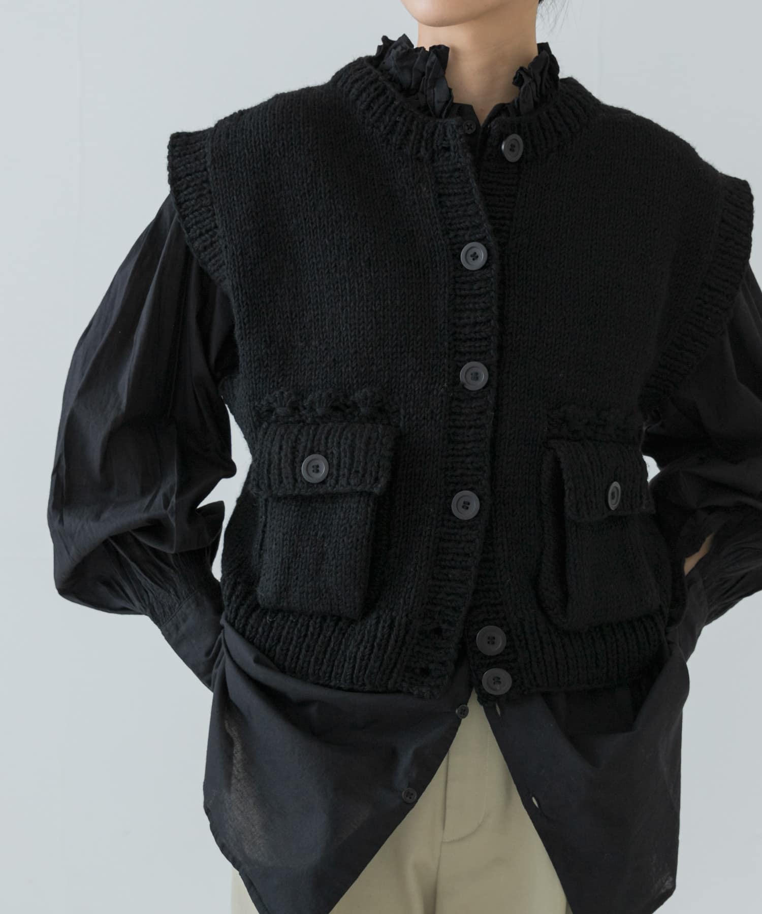 別注』crinkle crinkle crinkle×UR NEPAL KNIT VEST[UW47-CC