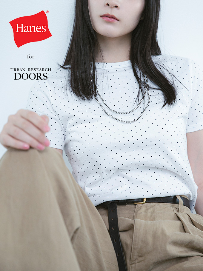 新品未使用　アーバンリサーチドアーズ　seventenセブンテン　プルオーバー Hanes × URBAN RESEARCH DOORS ブランド初の「ドット」2P S/STEEが登場