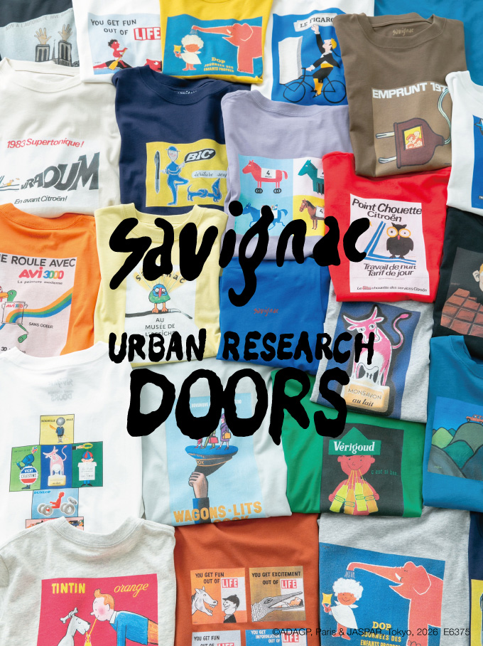 Savignac × URBAN RESEARCH DOORS スペシャルなプリントTシャツが登場