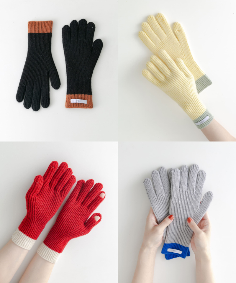 キュートな配色◎スマホ操作可能なホールタッチグローブ