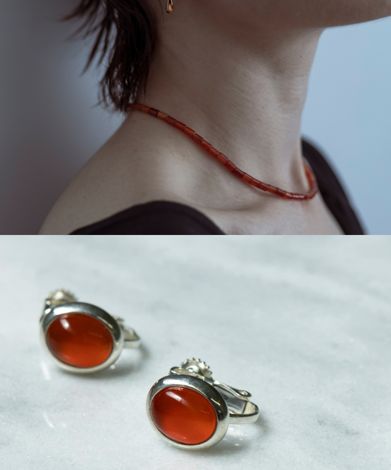 【SMELLY so’】存在感放つ色彩。天然石カーネリアンのジュエリー
