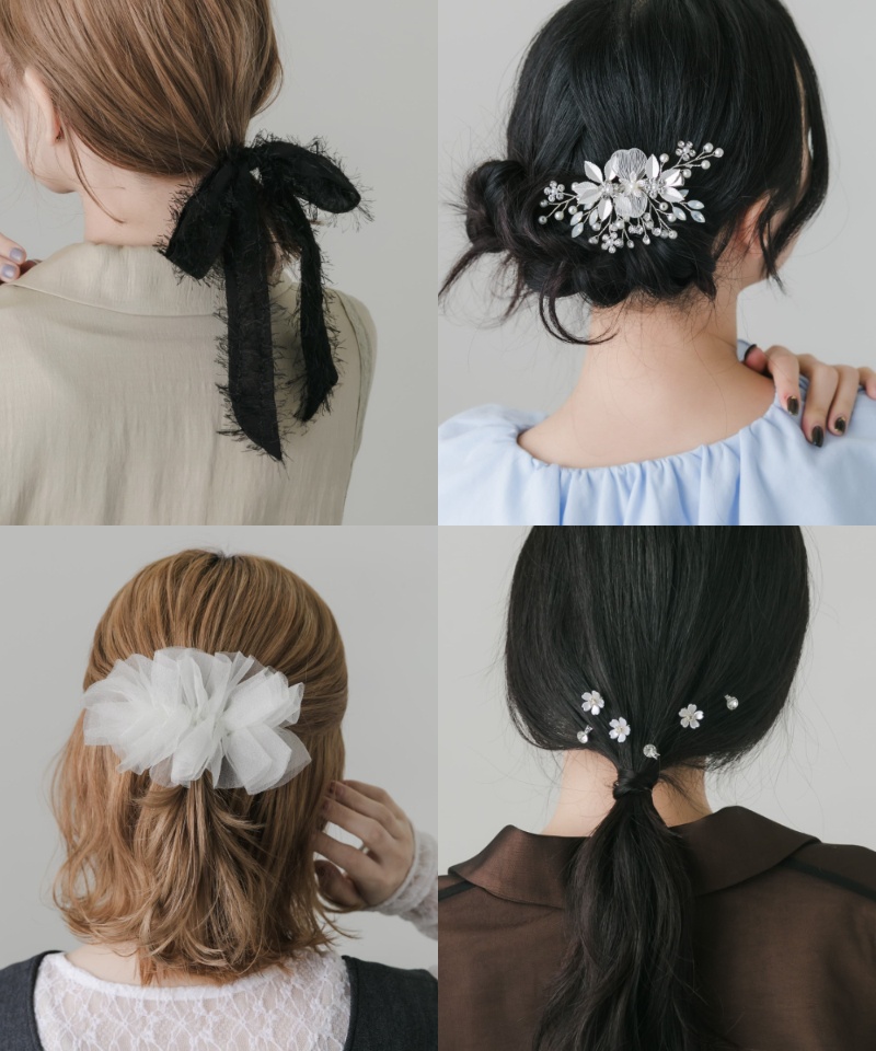 披露宴から二次会まで。お呼ばれヘアをステキに仕上げるアクセサリー