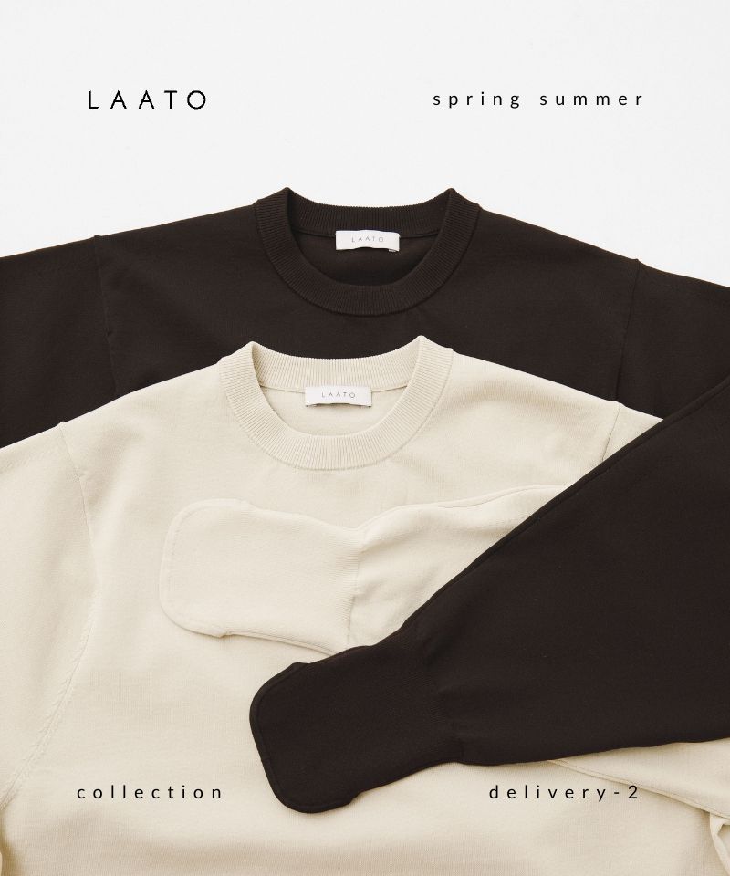 NEW "シンプルながらもLAATOらしいディテールが光るクルーネックニット"