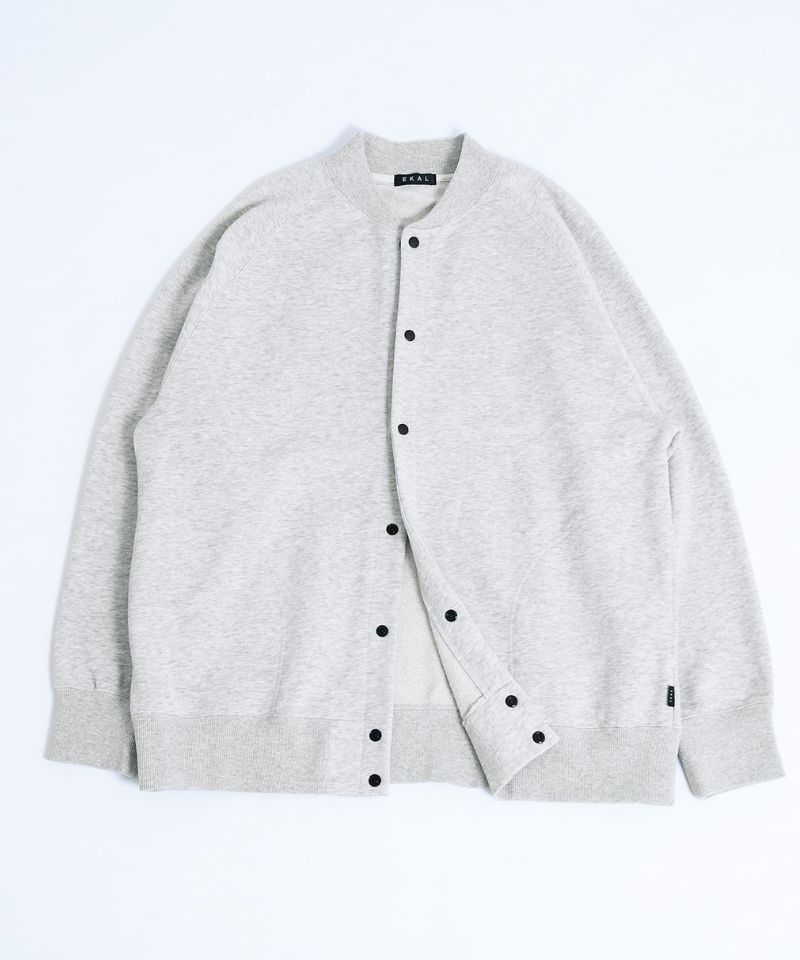 手触りにこだわった裏毛素材を使用したスウェットカーディガン