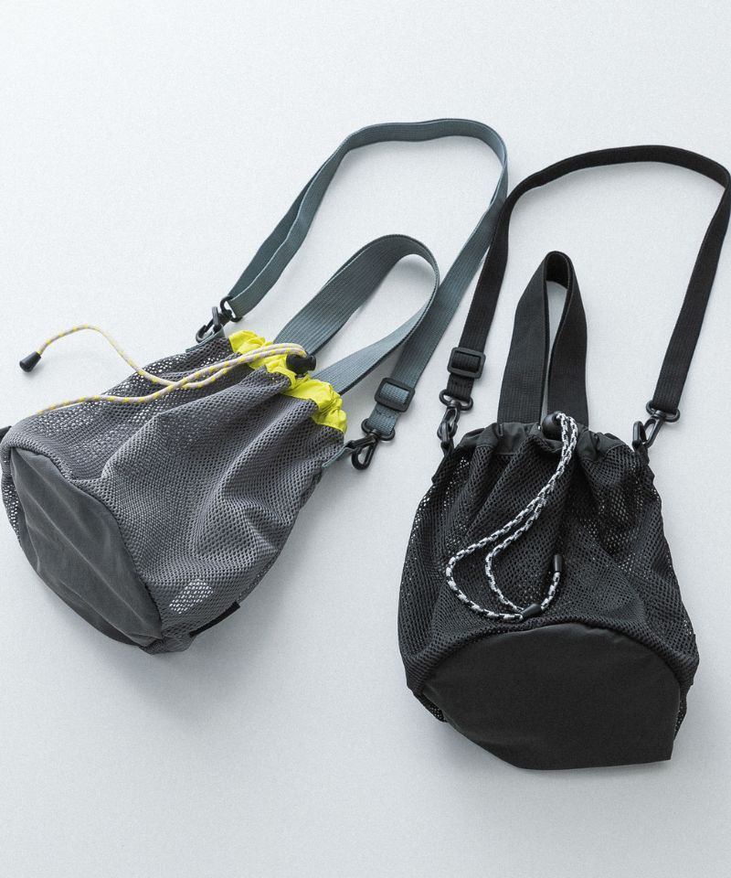 人気の巾着バッグにメッシュ素材が登場！