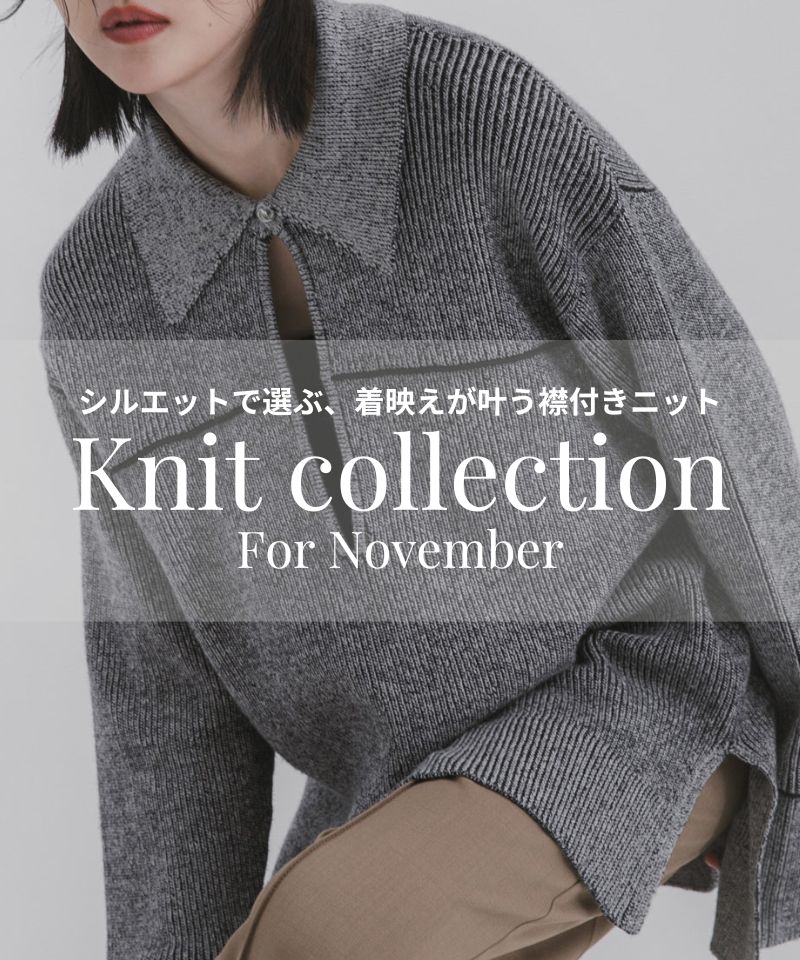 シルエットで選ぶ、着映えが叶う襟付きニット